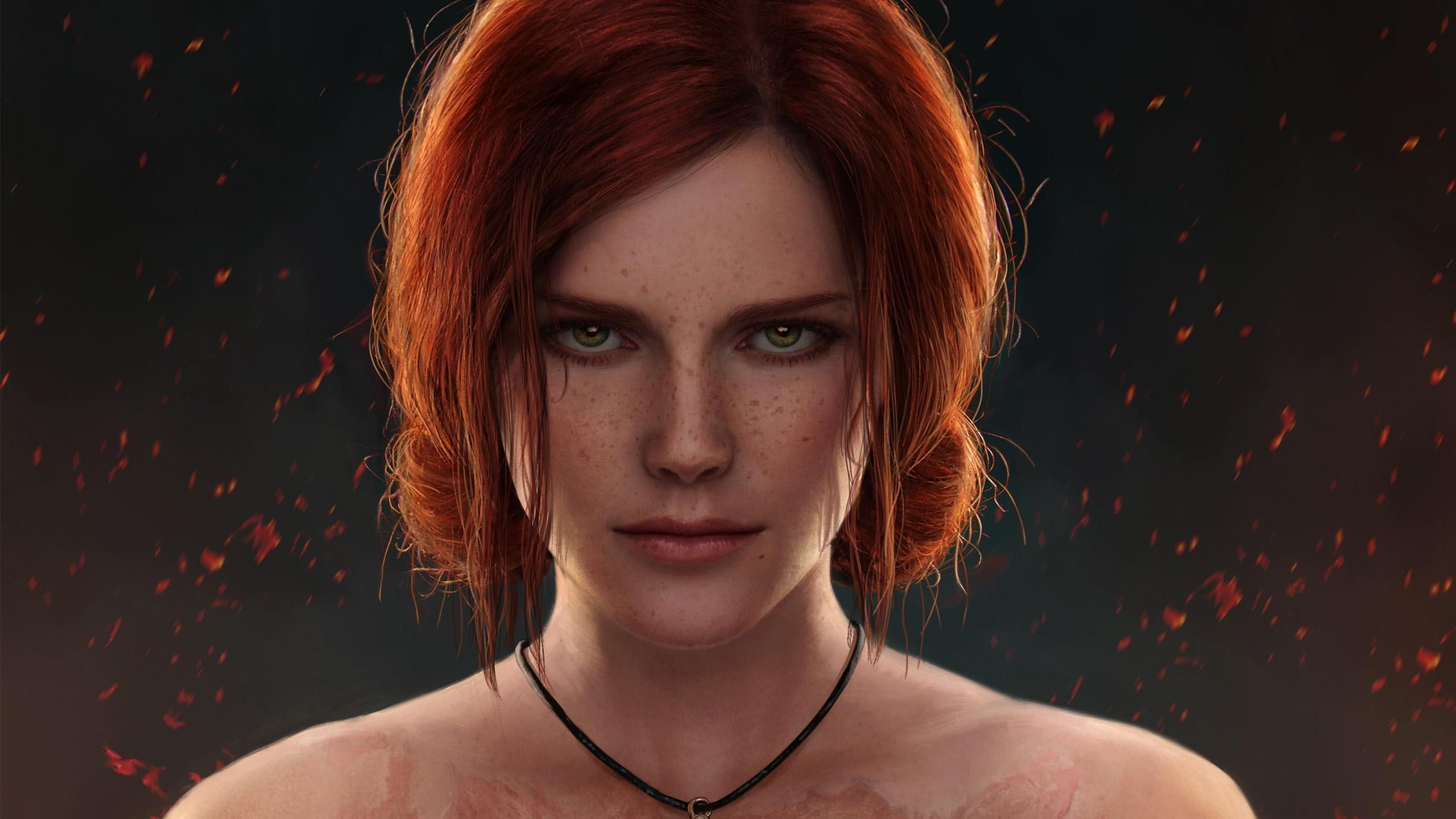 digital art #artwork #women video games #redhead looking at viewer
