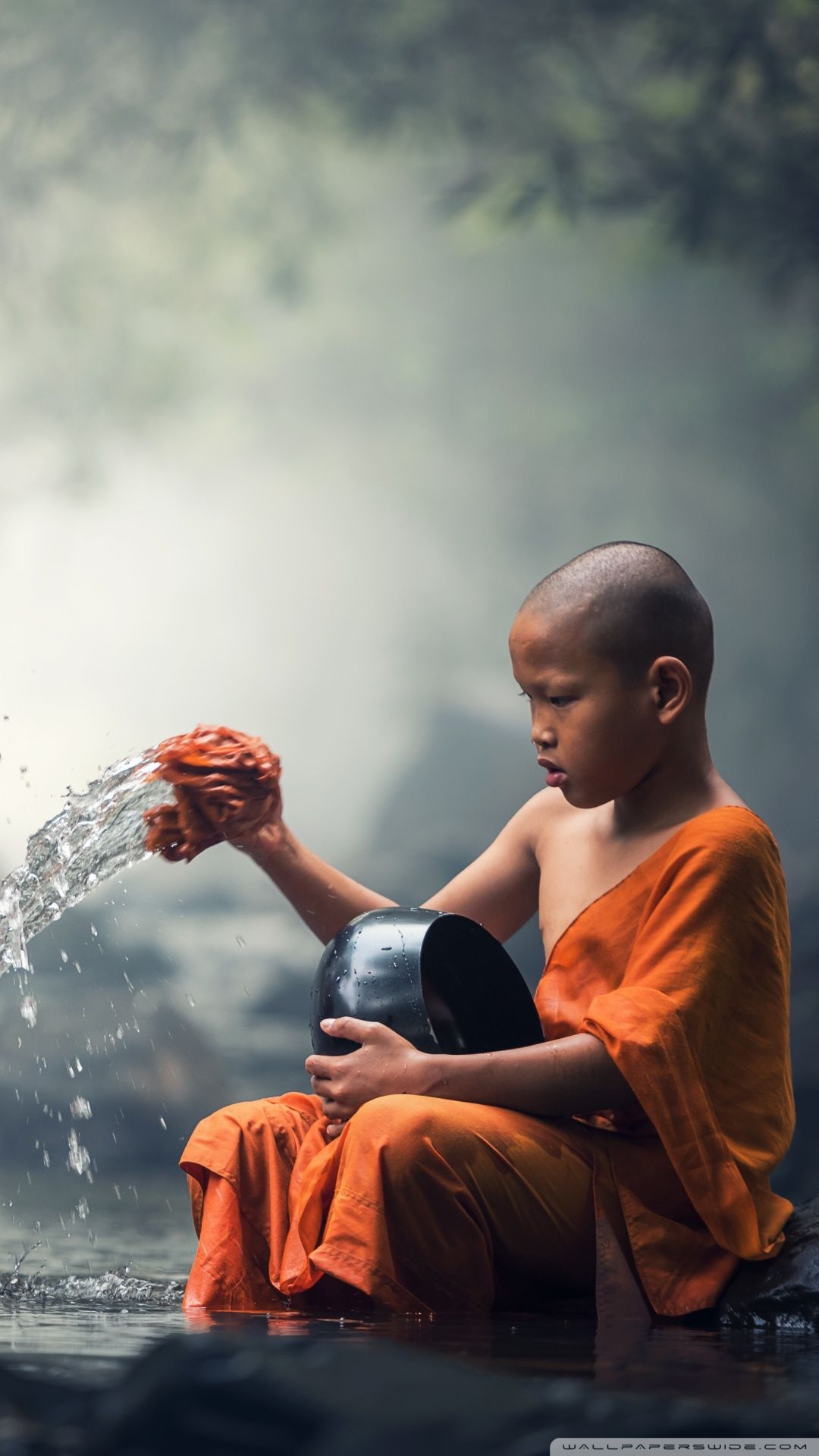 Children Buddhist Monks Ultra HD Desktop Background Wallpaper