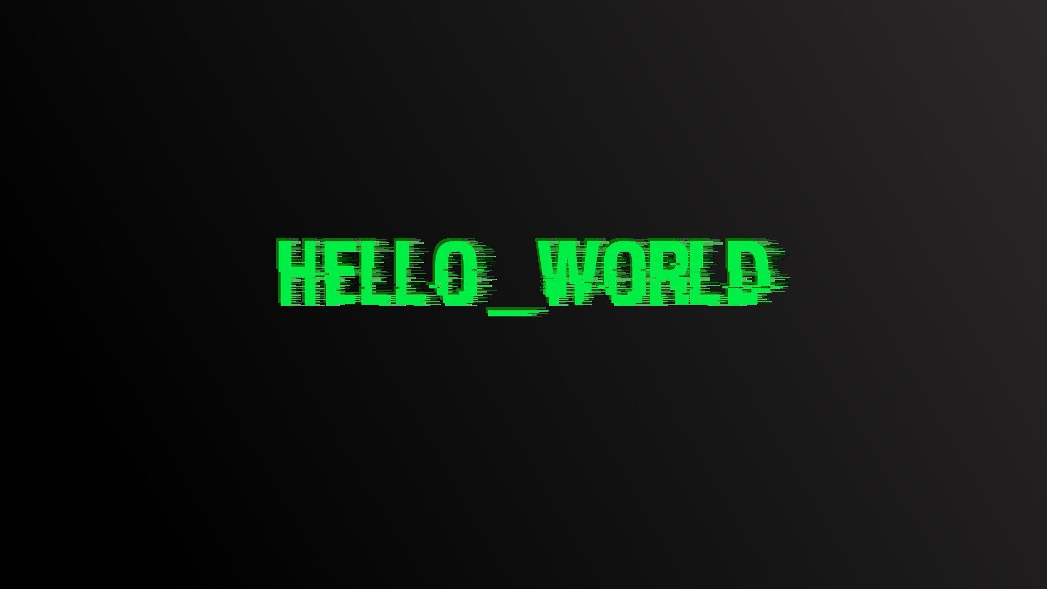 Hello World, Glitch art, Digital art, Typography HD Wallpaper