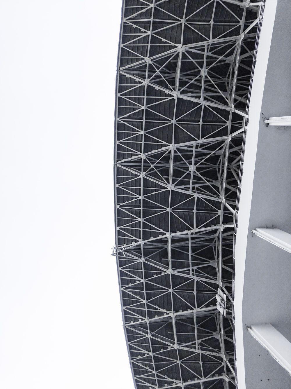 grayscale photography of rooftop photo