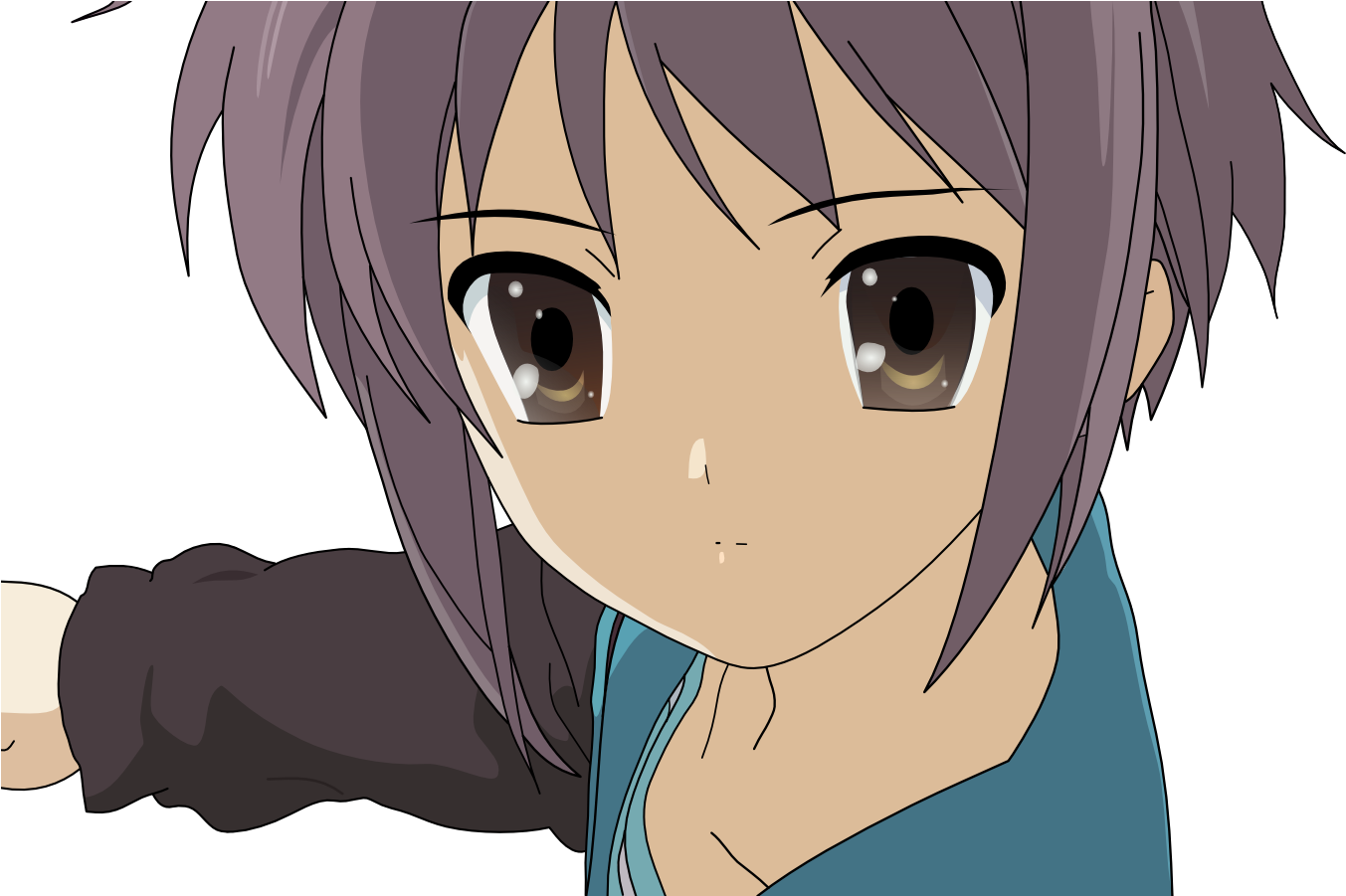 haruhi suzumiya png Id - Anime Eyes Emotionless