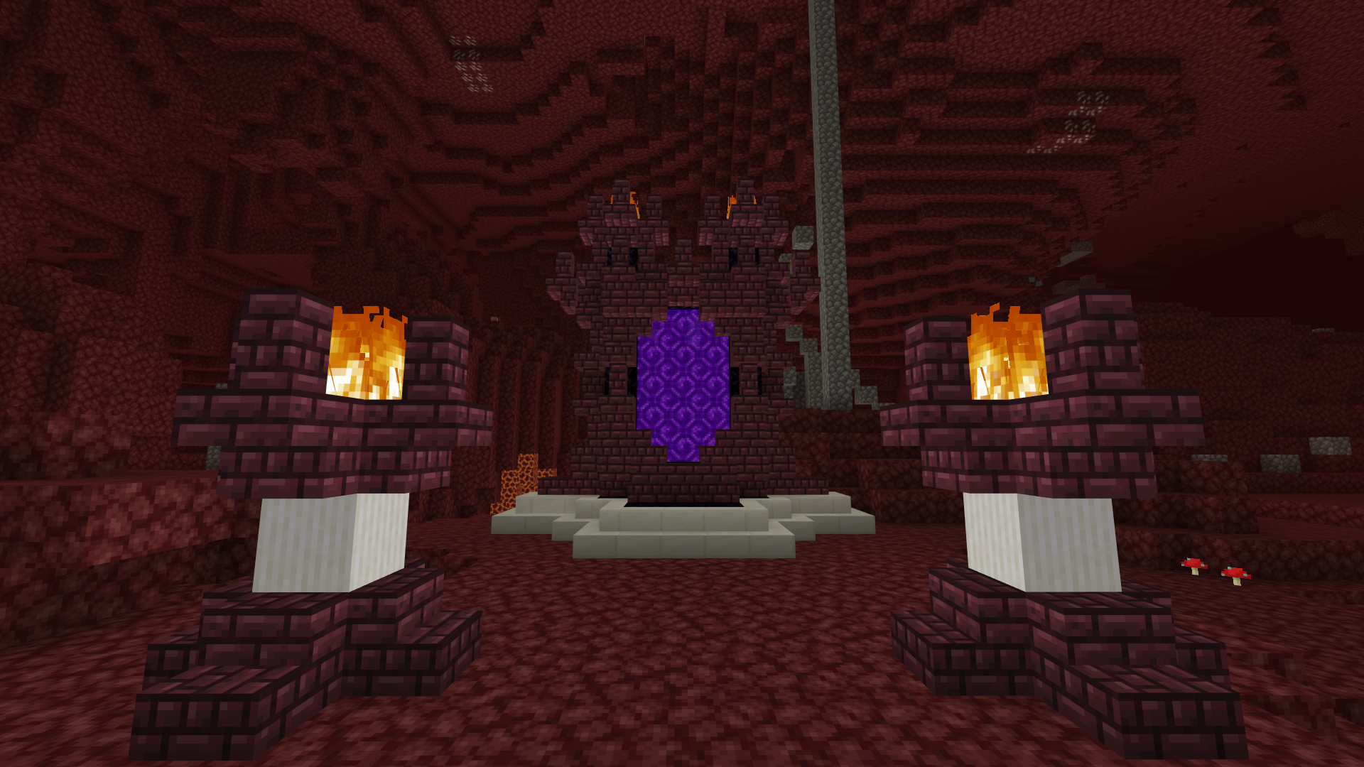 I tried decorating my nether portal sorry for the cobblestone