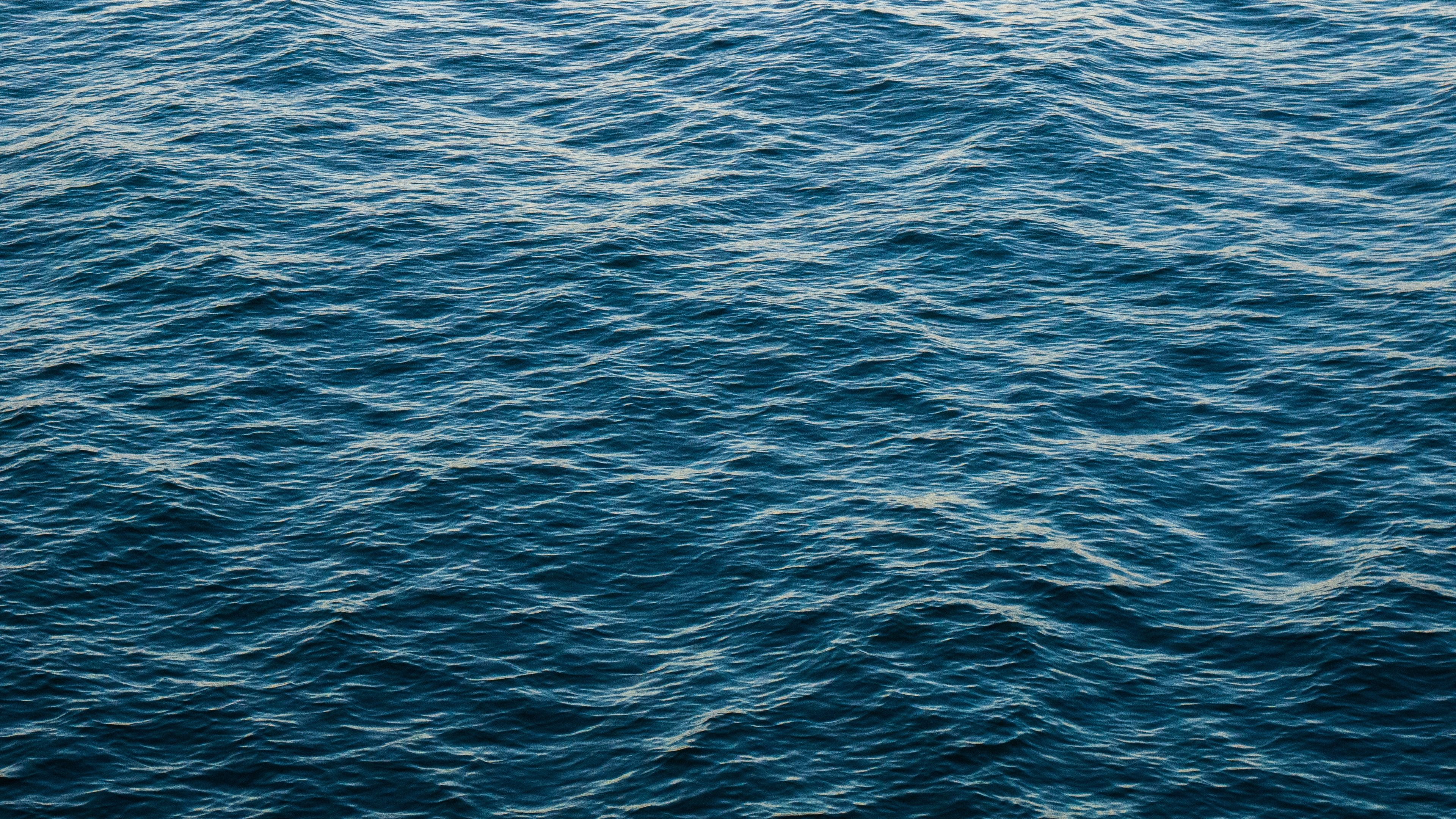 Download wallpaper 3840x2160 water, ripples, sea, waves, surface