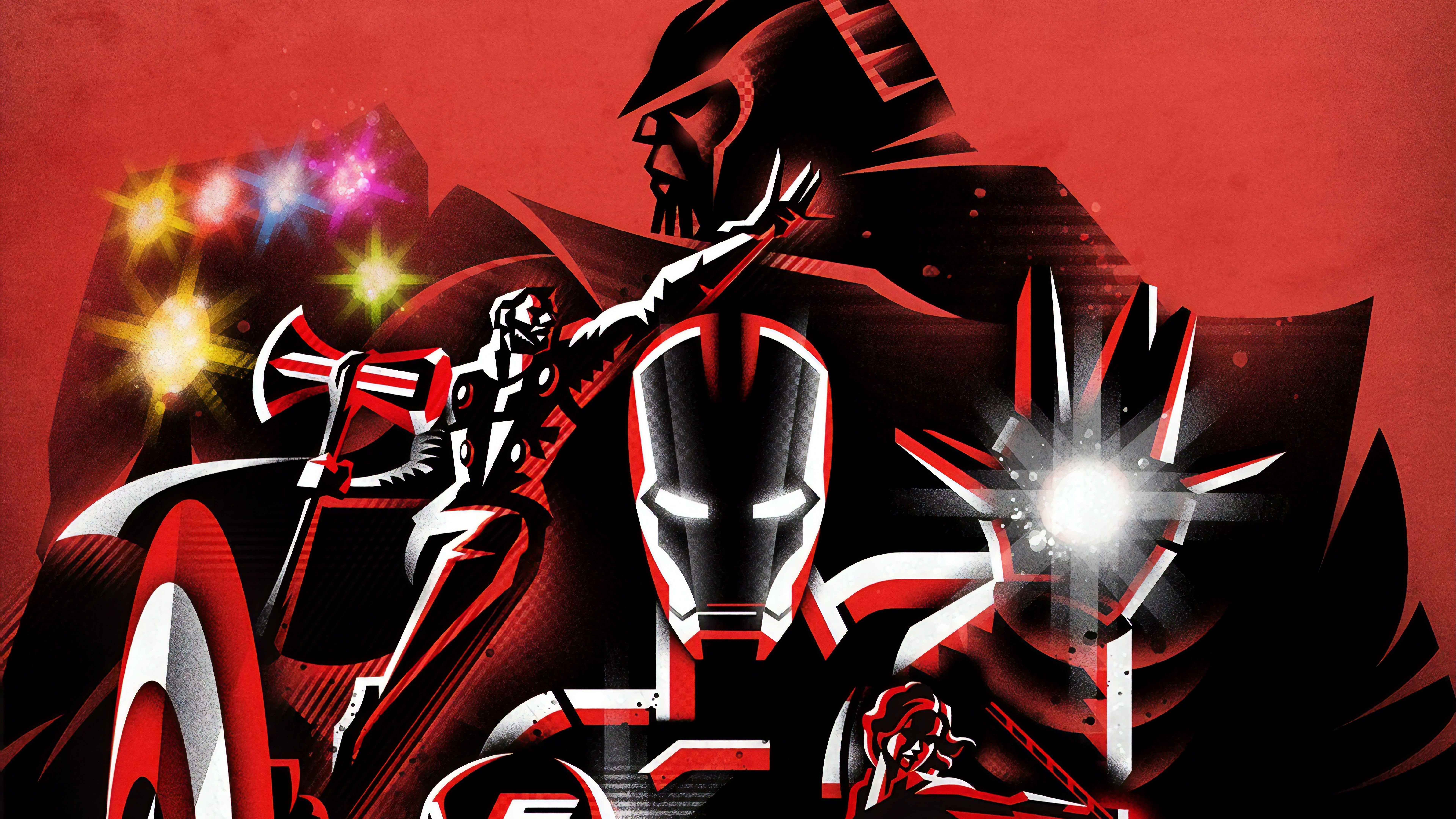 Avengers: Endgame Minimalist 8K Wallpaper