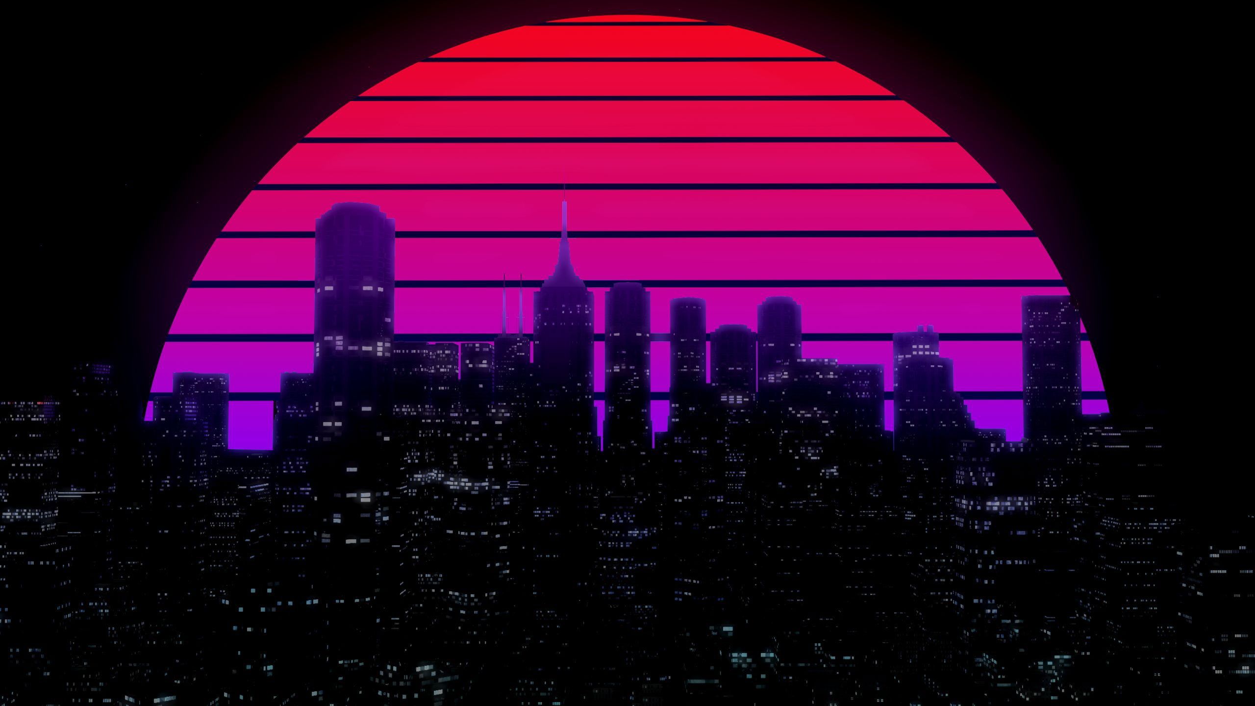 The sun #Night #Music The city #Star #Building #Background s #Neon 's #Synth #Retrow. Cityscape wallpaper, Aesthetic desktop wallpaper, Aesthetic wallpaper