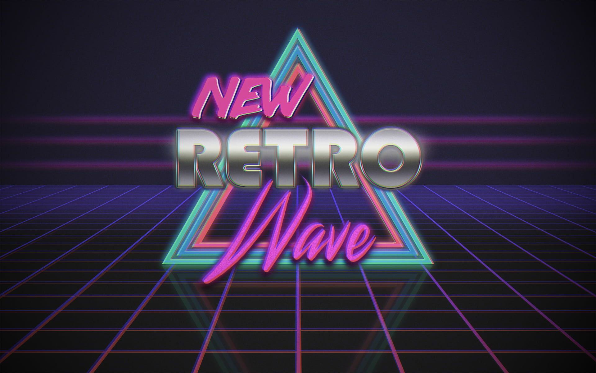 New Retro Wave ads, Retro style, neon, vintage, digital art HD