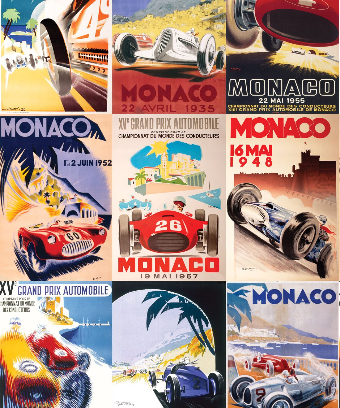 Circuit de Monaco • Vintage Race Car Wallpaper