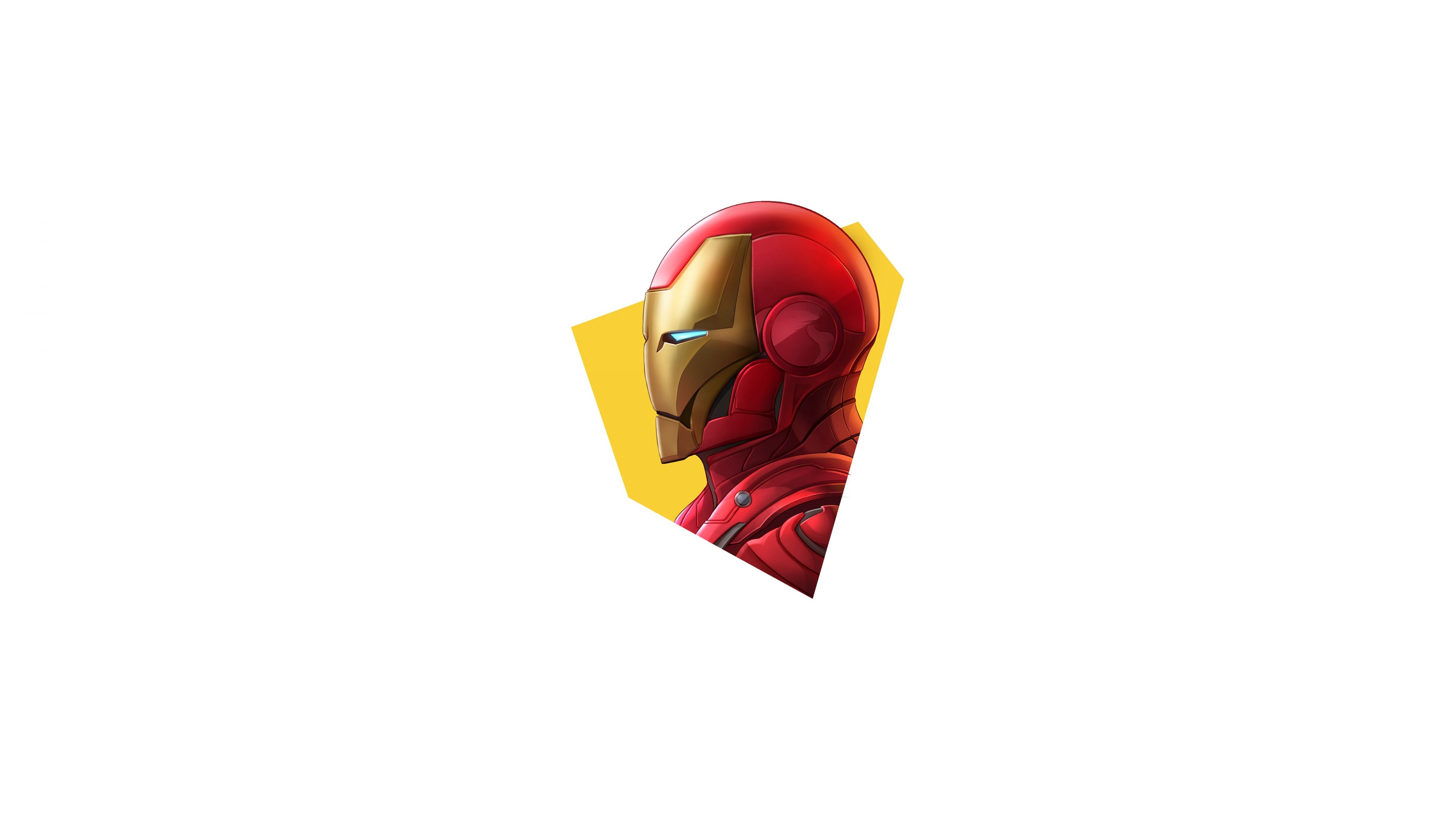 Download Iron man, simple and minimal, art wallpaper, 3840x2160