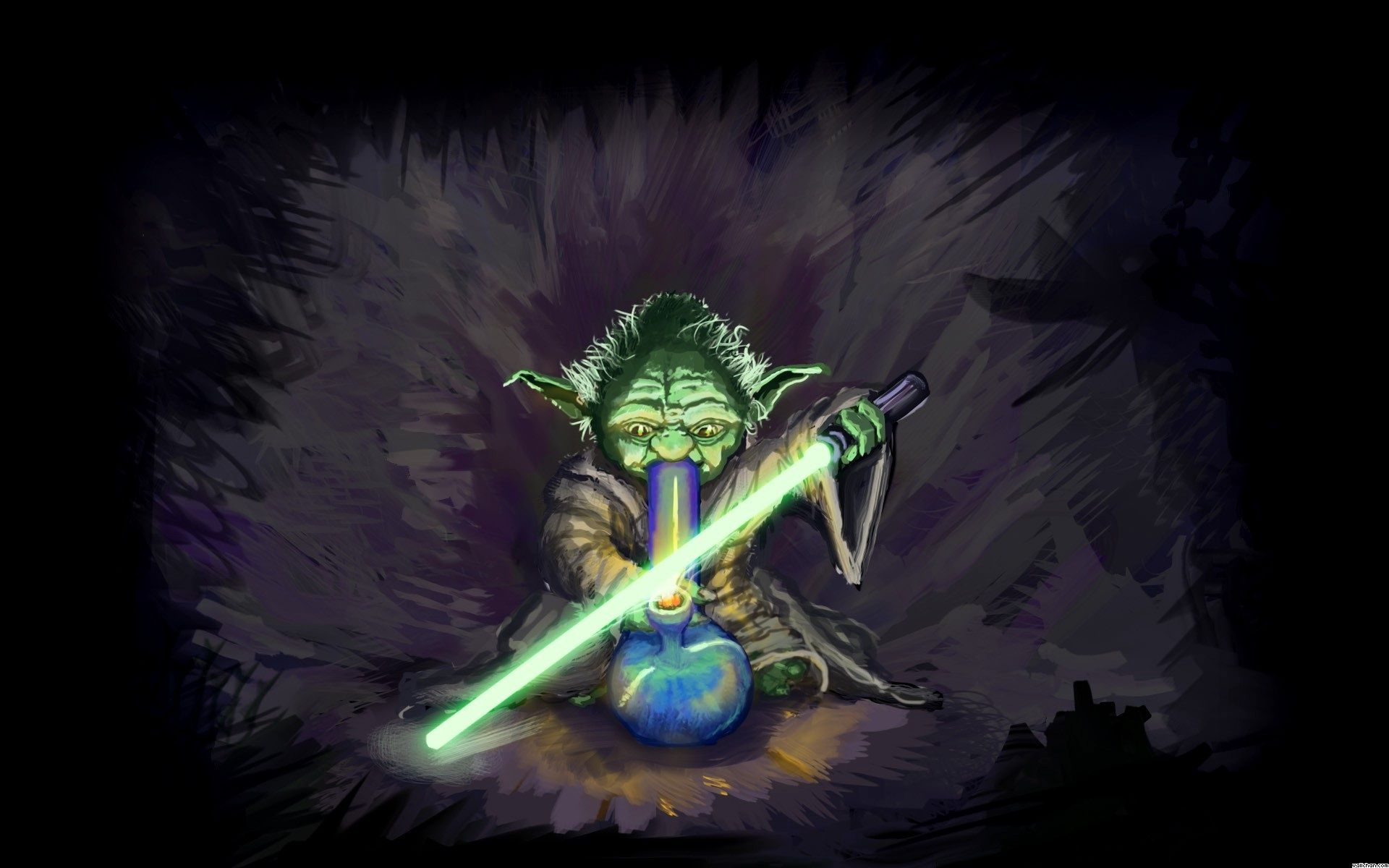 Bong Wallpaper. Yoda Bong Wallpaper