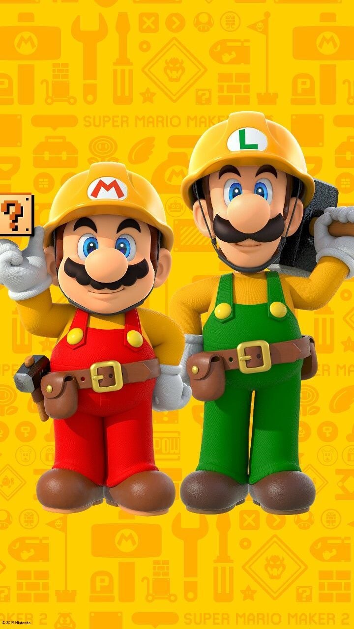 Mario Maker 2 HD Phone Wallpaper. Mario, Super mario, Super mario