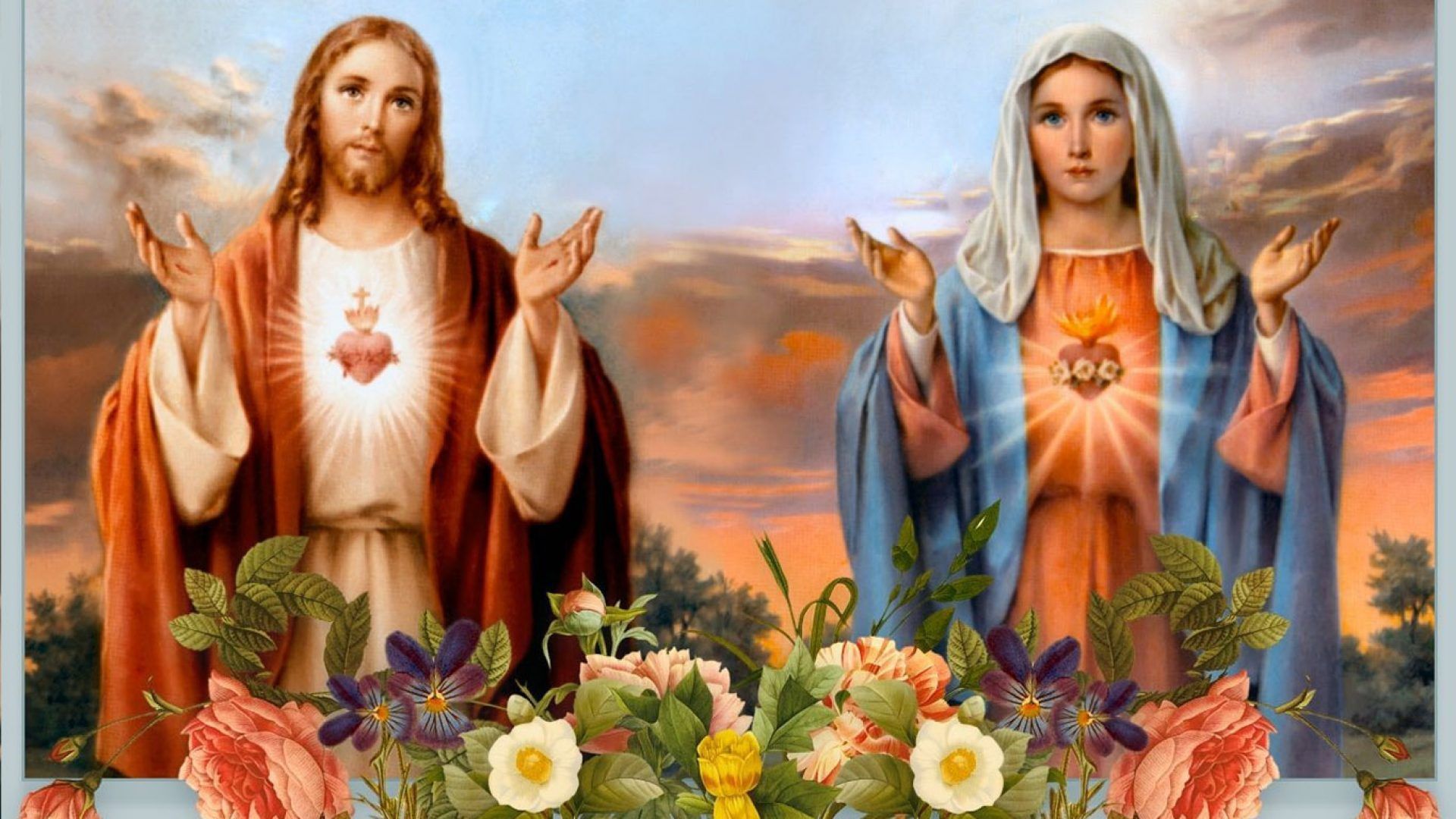 Jesus And Mother Mary HD Image Free Download