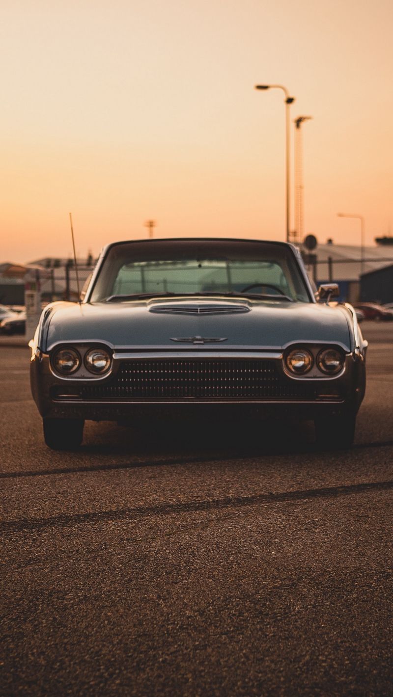 Download wallpaper 800x1420 ford thunderbird ford, car, old