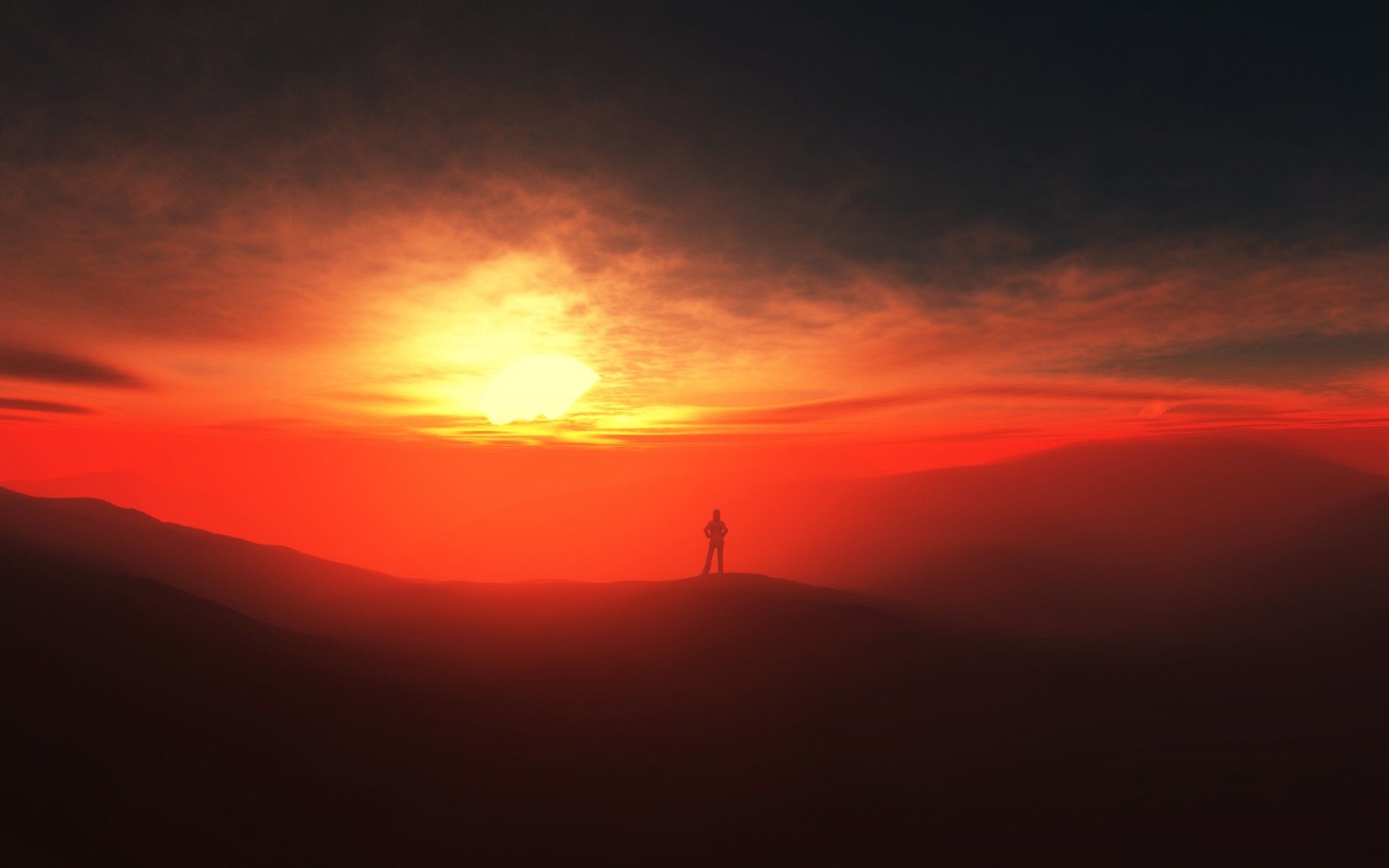 Sunset Sad, HD Wallpaper & background Download