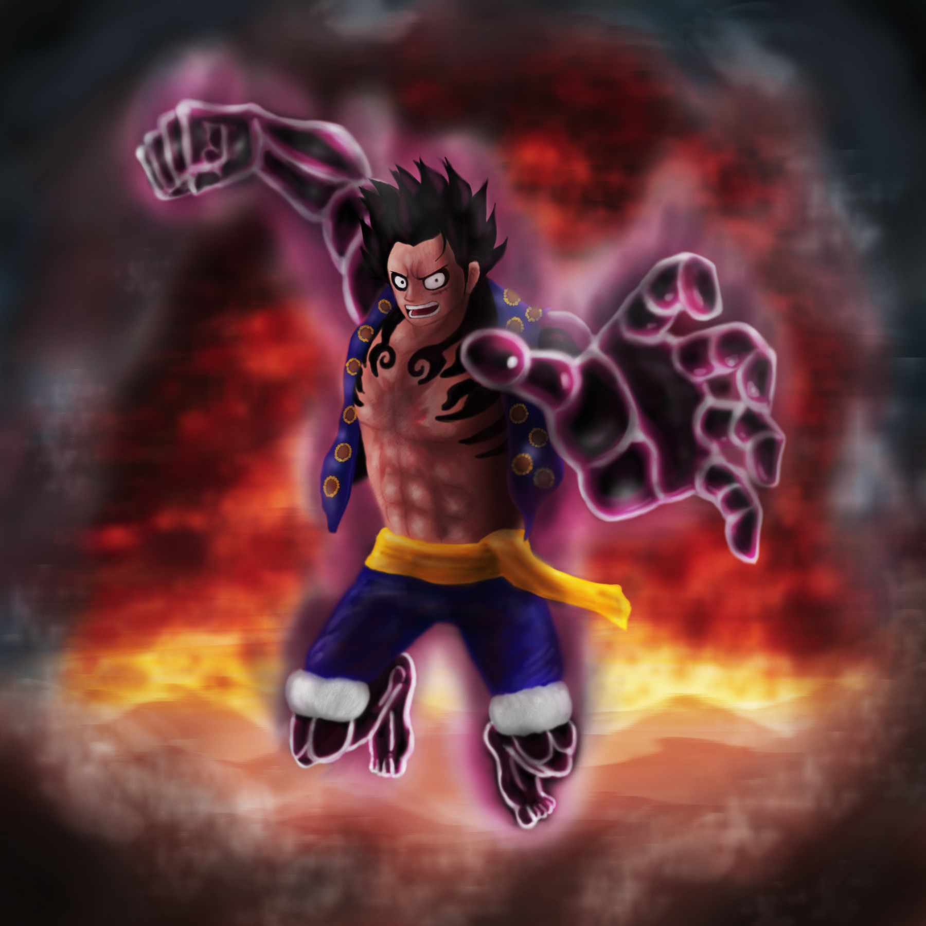 Anime Luffy Gear Fourth Wallpapers Wallpaper Cave