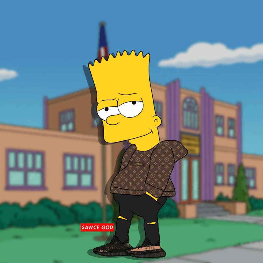 Hood Bart Simpson Supreme Wallpaper Free Hood Bart Simpson