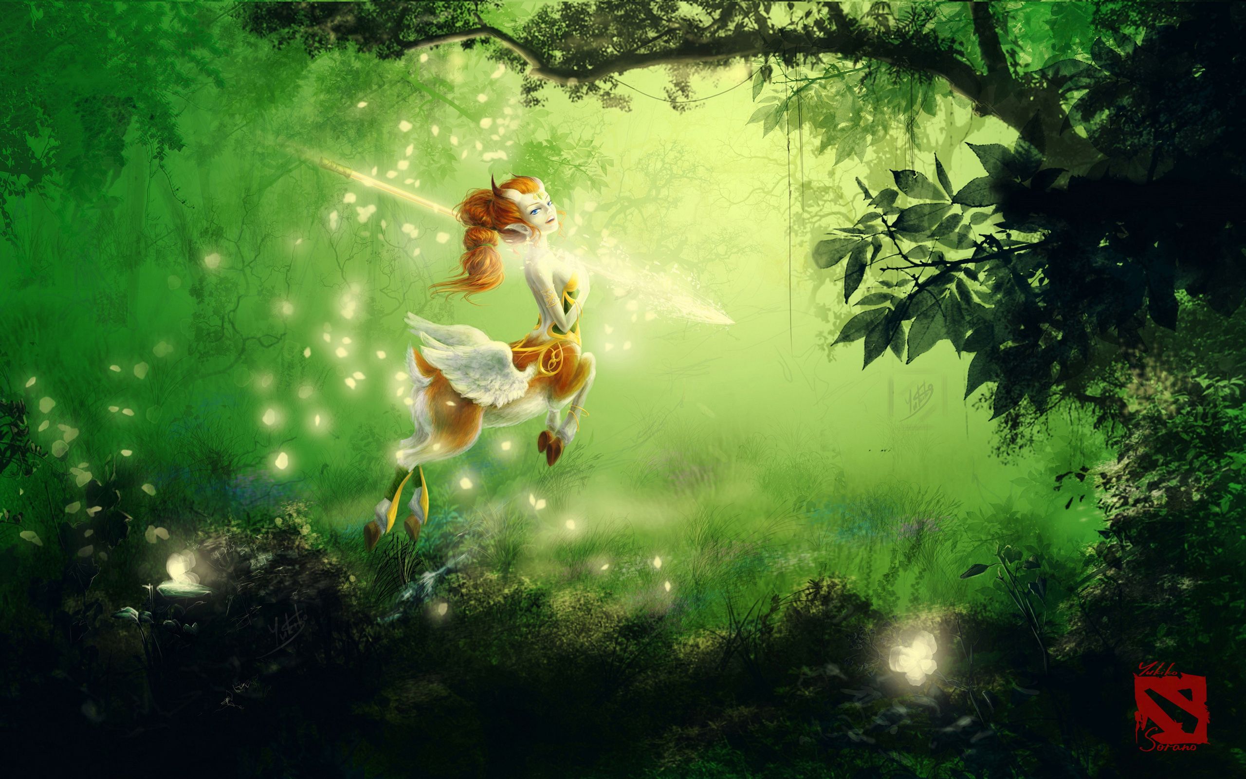 Desktop Wallpaper DOTA 2 Enchantress Magic Fantasy Games 2560x1600