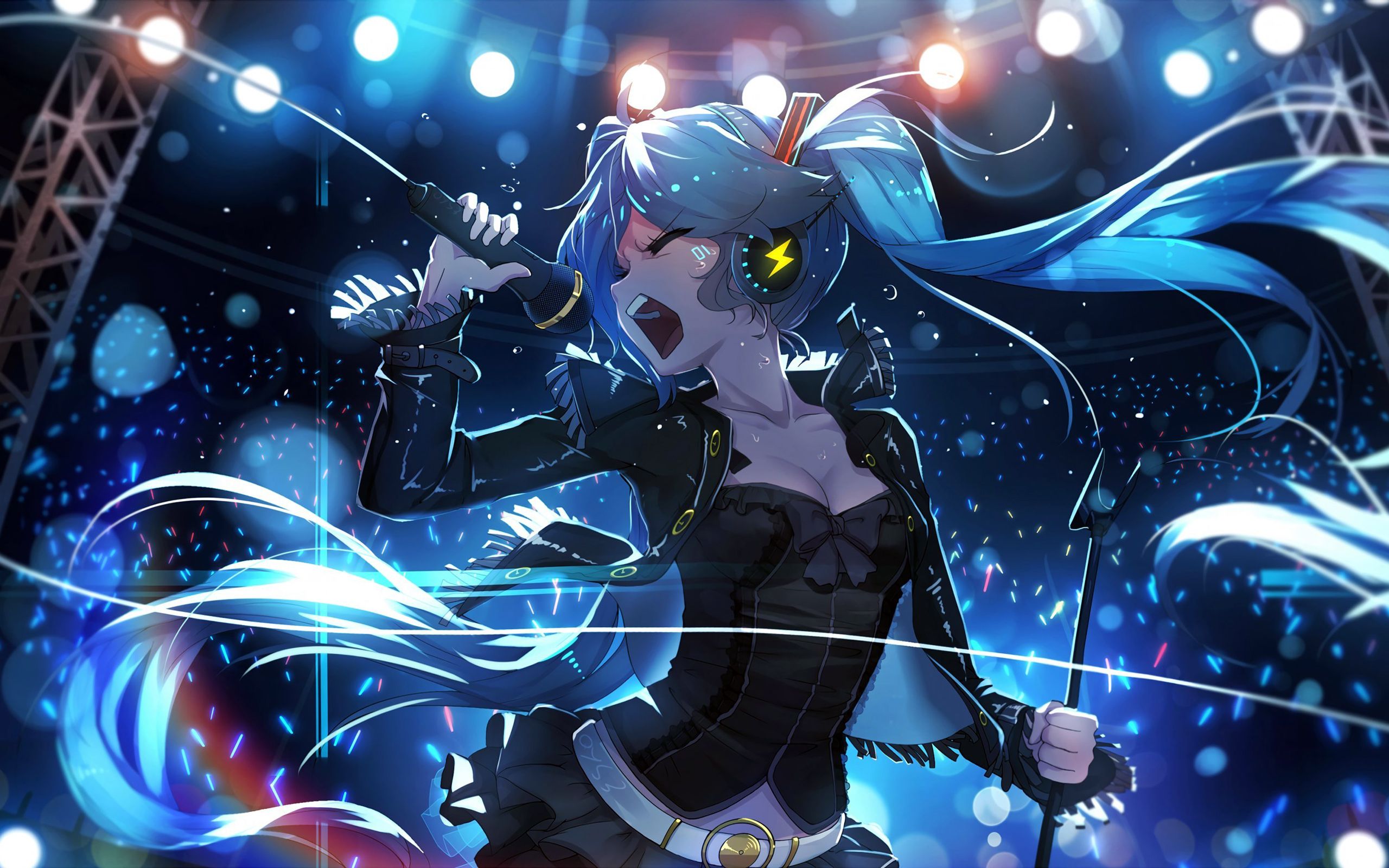 Download wallpaper Vocaloid, concert, Hatsune Miku, manga