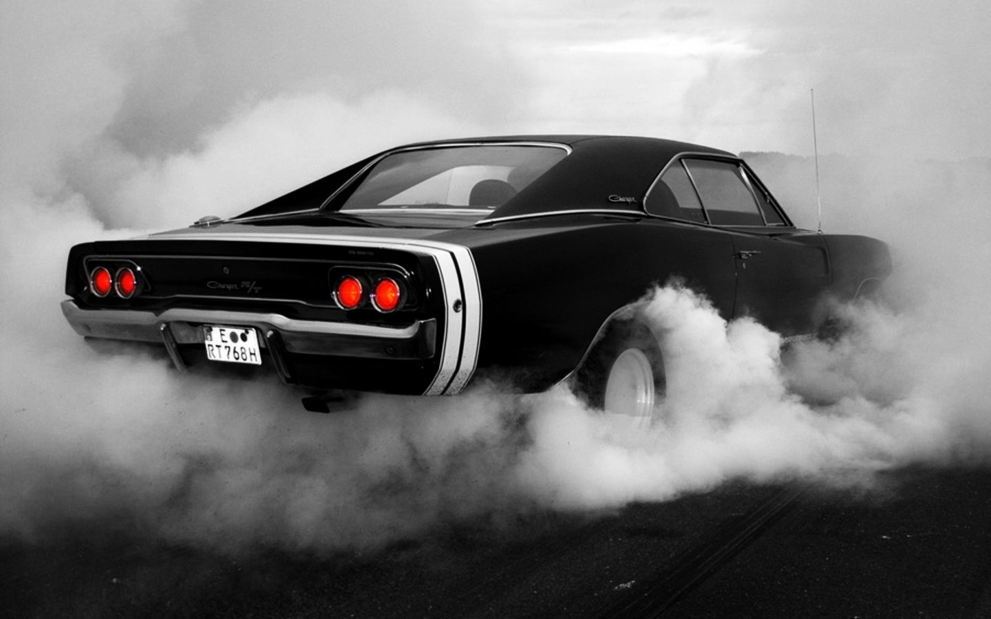muscle, Cars, Monochrome, Dodge, Charger, Rt, Burnout, Hot