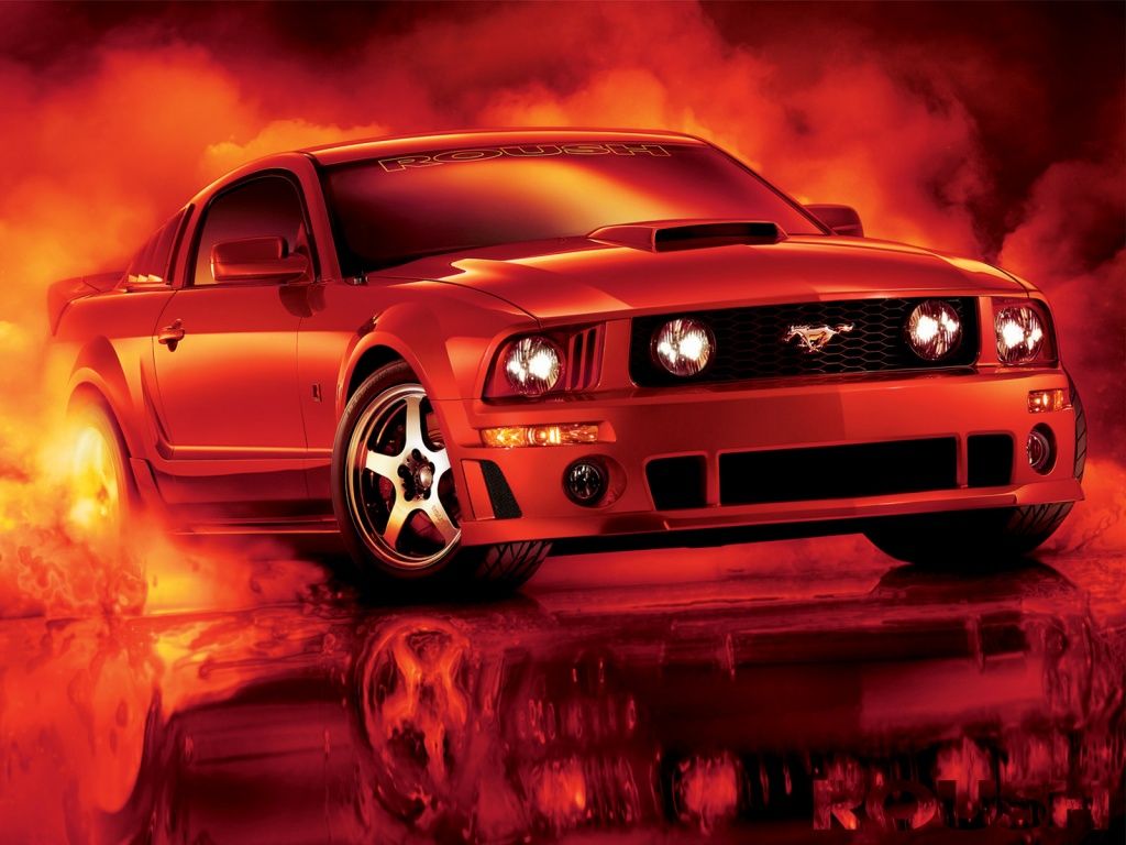 Red And Black Mustang Cars 22 High Resolution Wallpaper With