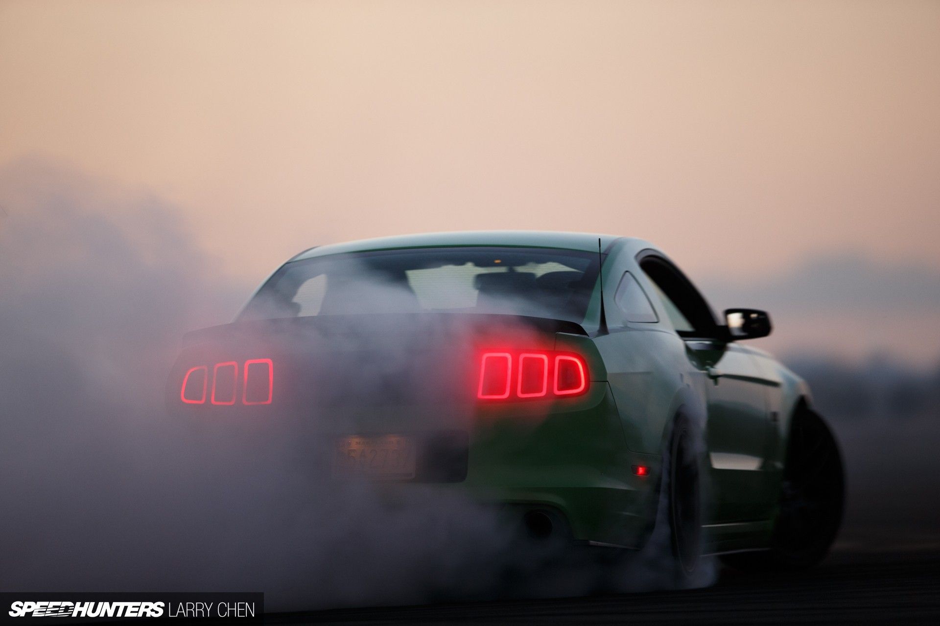 Ford Mustang, Green, Smoke Wallpaper HD / Desktop and Mobile