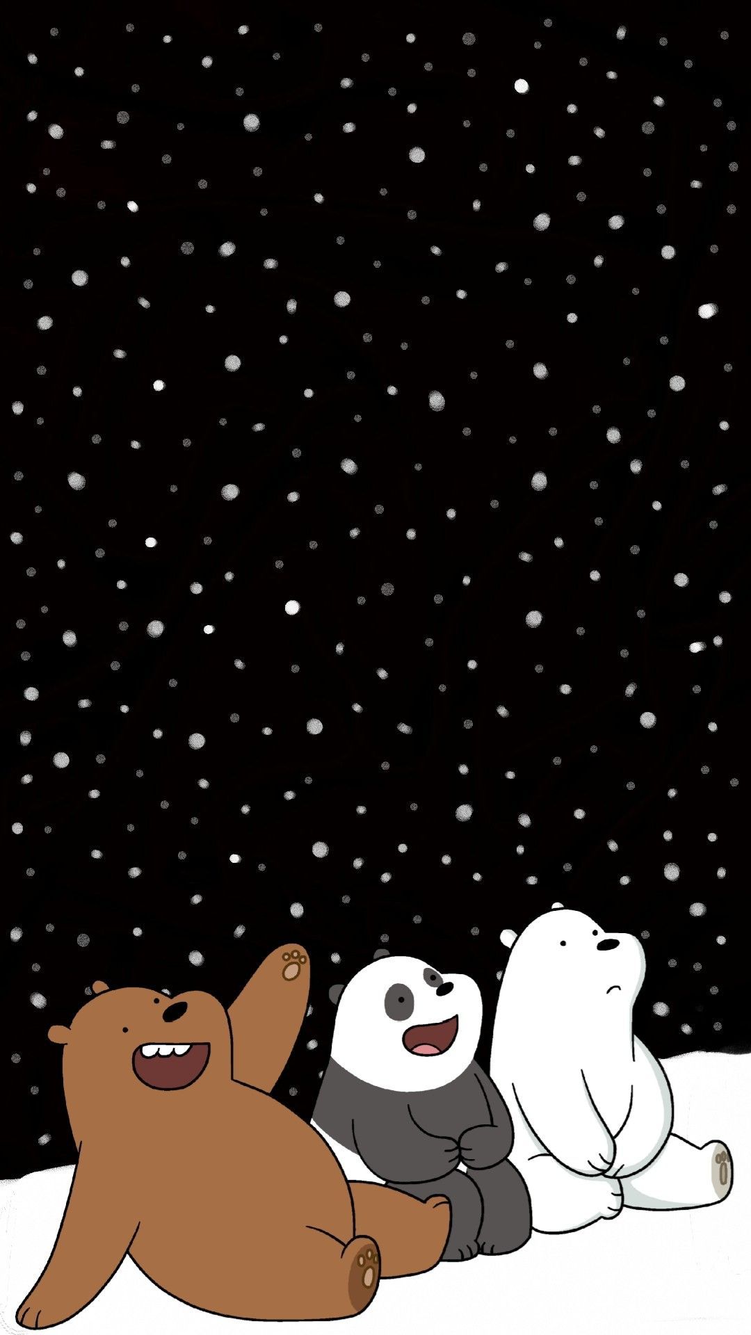 I edited this We Bare Bears picture and put in a little drizzle of christmas magic. Enjoy!. Ilustrasi poster, Lukisan disney, Ilustrasi