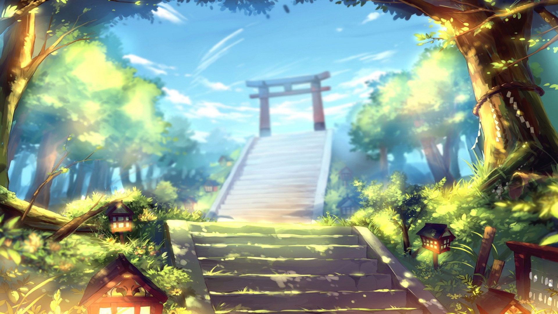 Free Torii Gate Anime Manga Artwork, computer desktop wallpaper