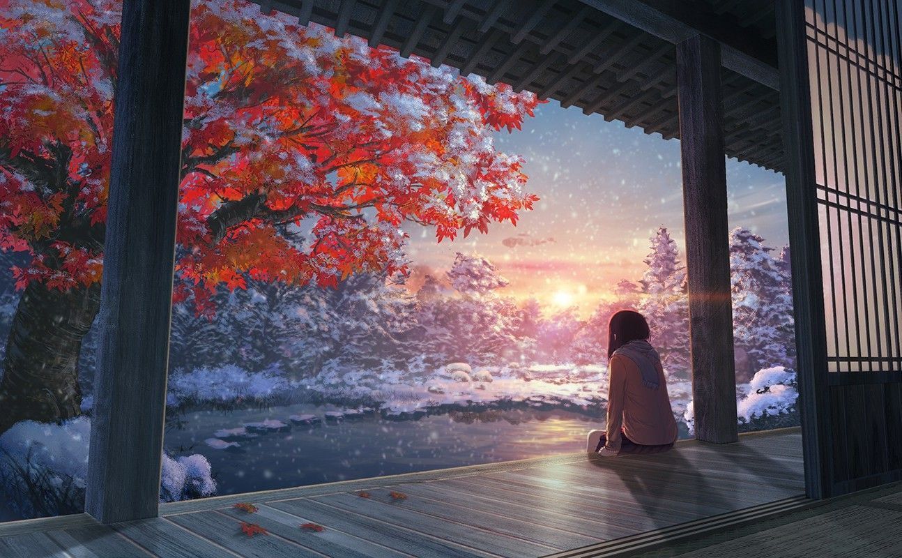Get Great Anime Wallpaper IPhone Scenery Download HD wallpaper of 312665- fall, Snow, Japanes. Anime scenery, Anime scenery wallpaper, Scenery wallpaper