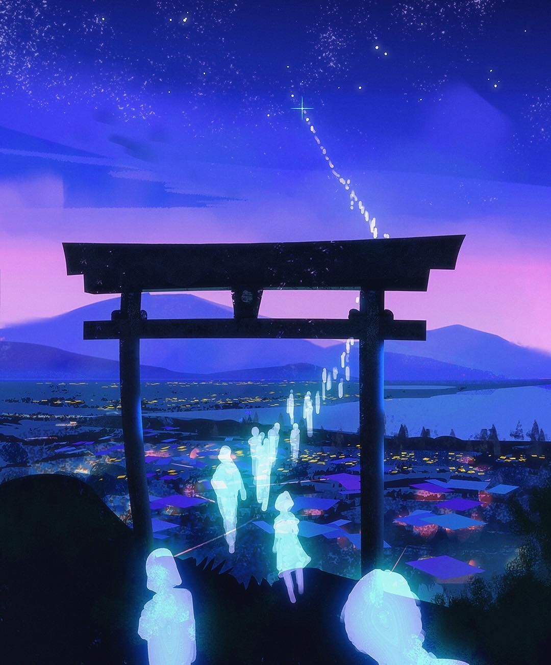 min #spitpaint #shrine #spirit #stars #gate #torii #japan