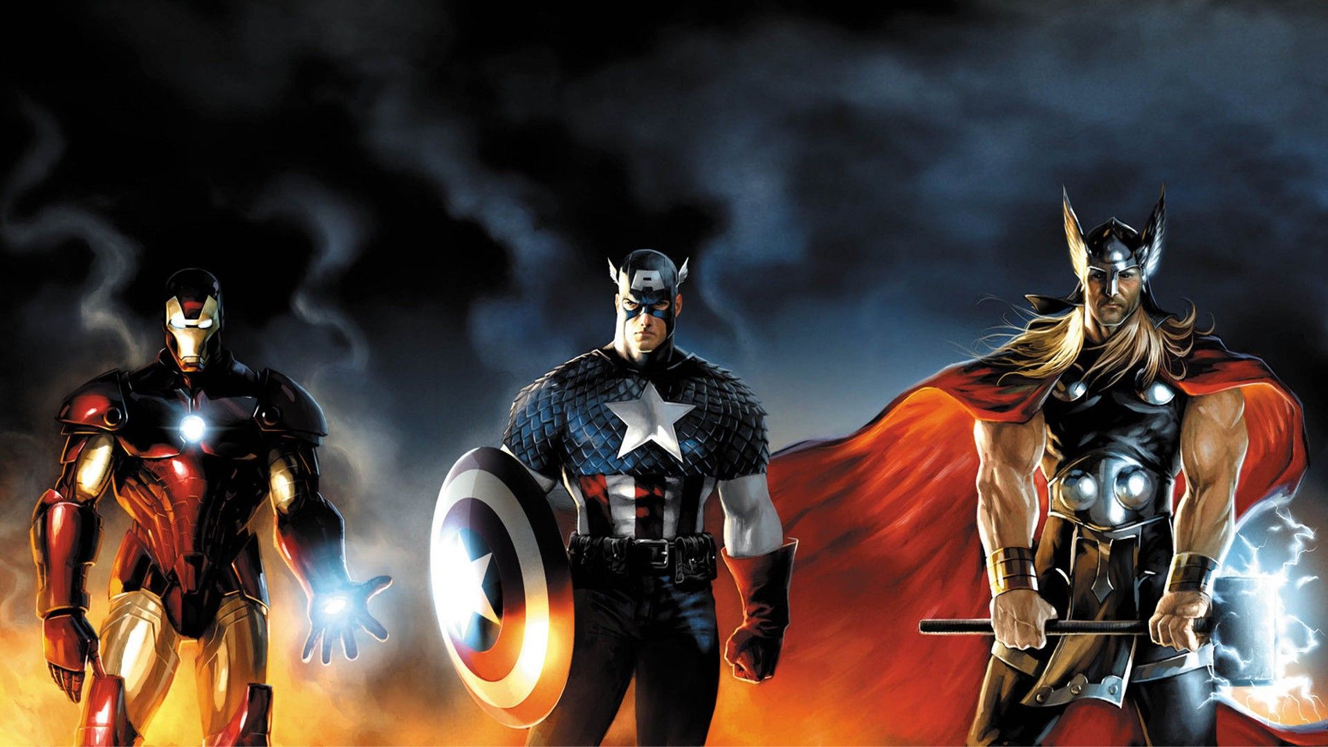 comics, Thor, Captain America, Iron Man Wallpaper HD / Desktop