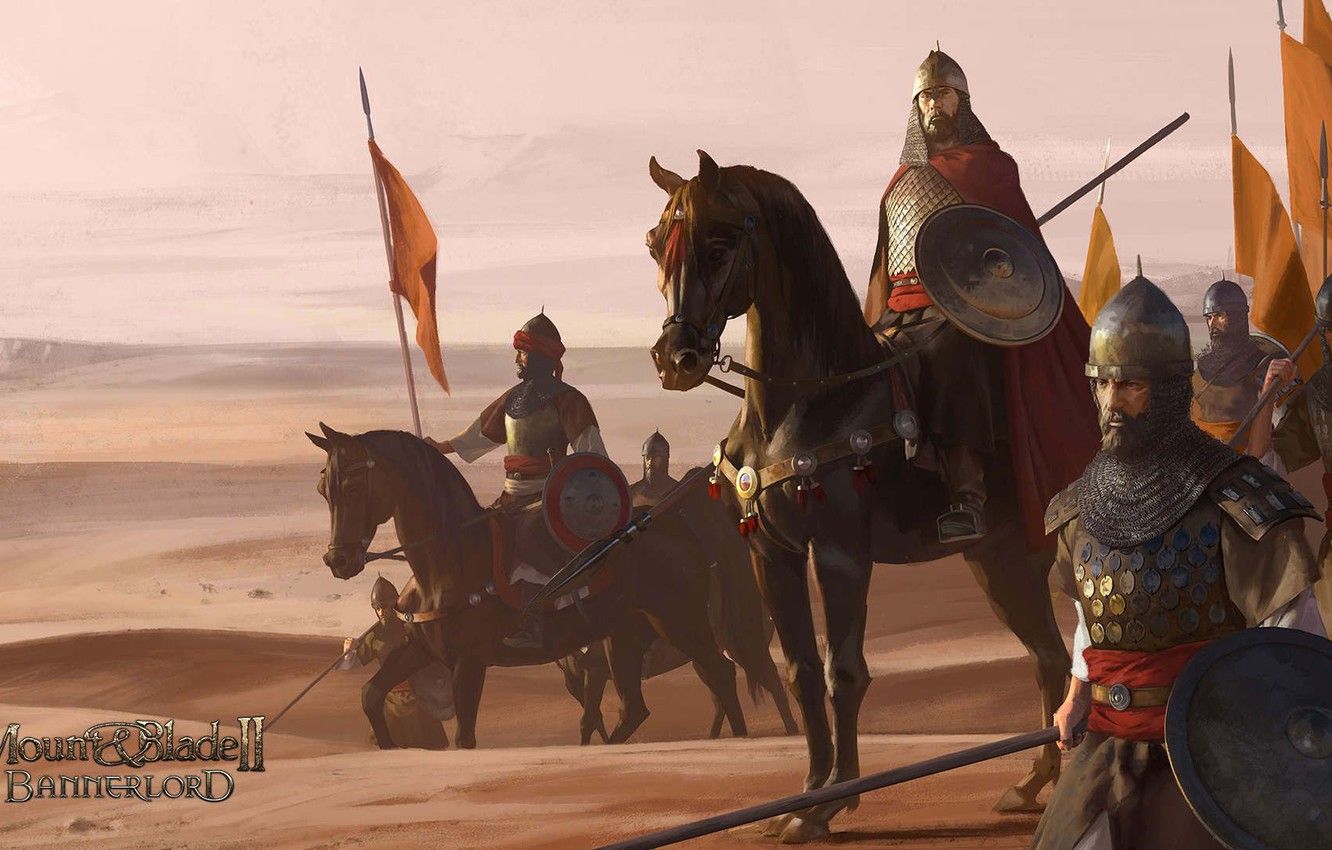 Wallpaper The game, Desert, Horse, Warrior, Soldiers, Art, Mount