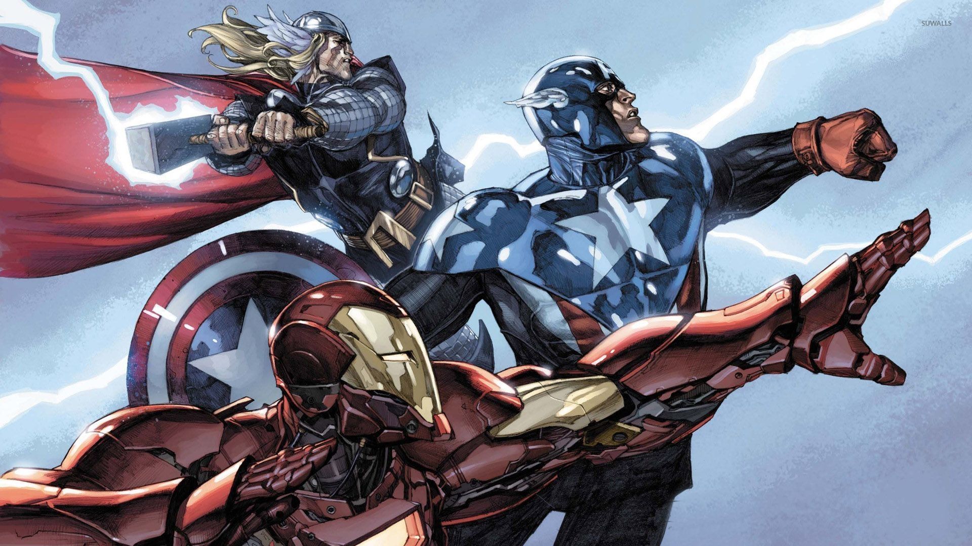 Free download Thor Captain America and Iron Man wallpaper Comic