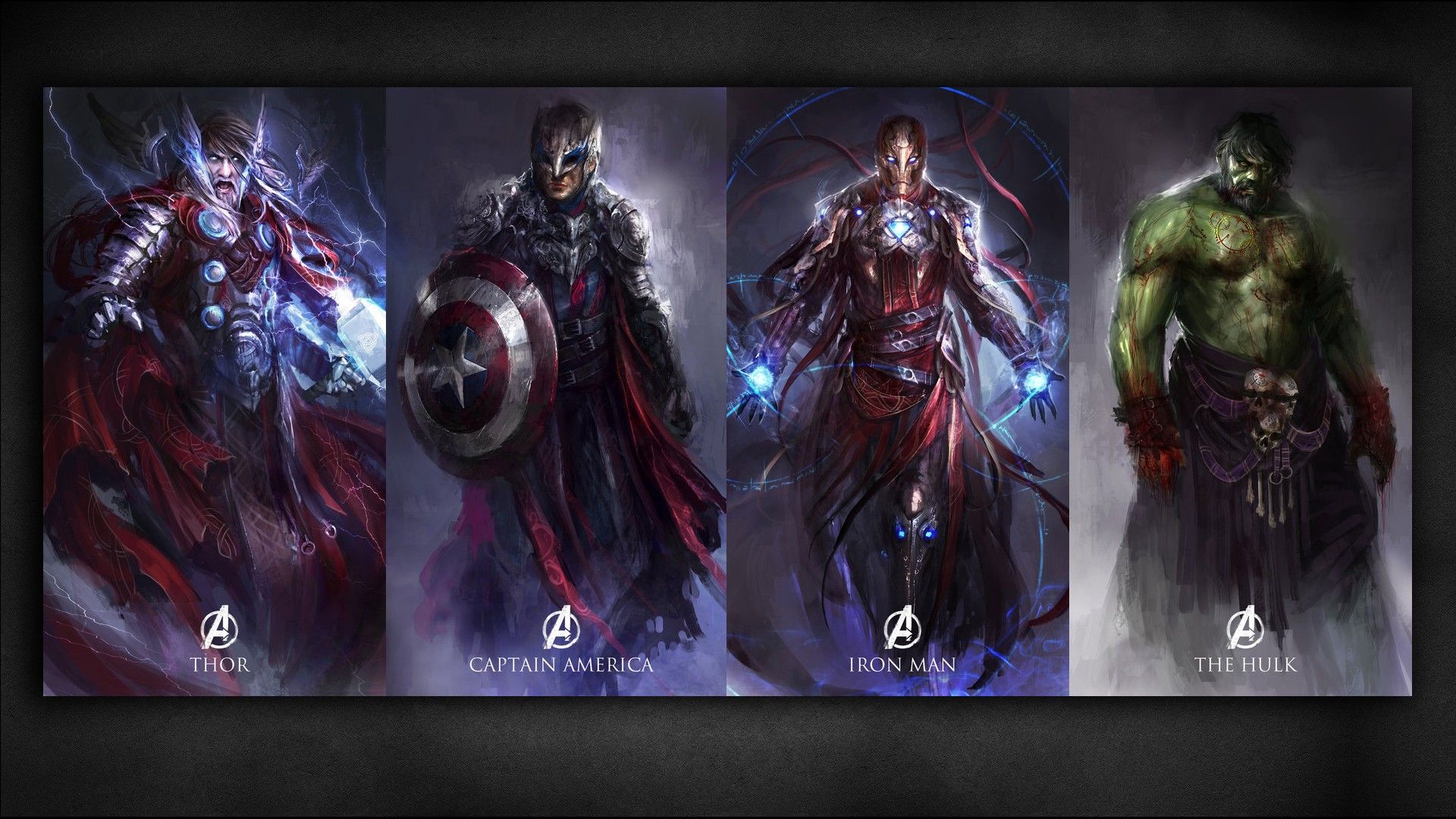 #Iron Man, #The Avengers, #Hulk, #Captain America, #Thor, #collage, #comic art, wallpaper. Mocah.org HD Desktop Wallpaper