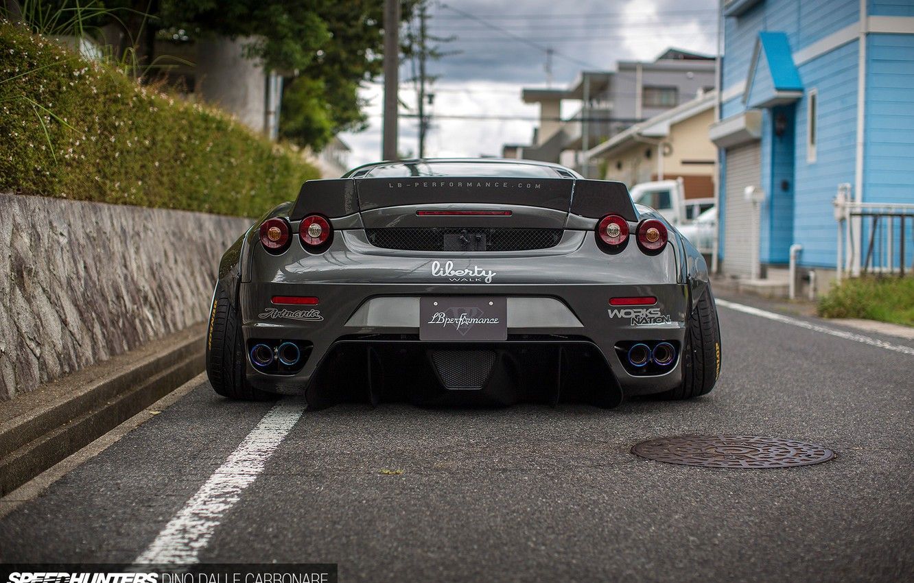 Free download Wallpaper street Japan Ferrari rear view Liberty
