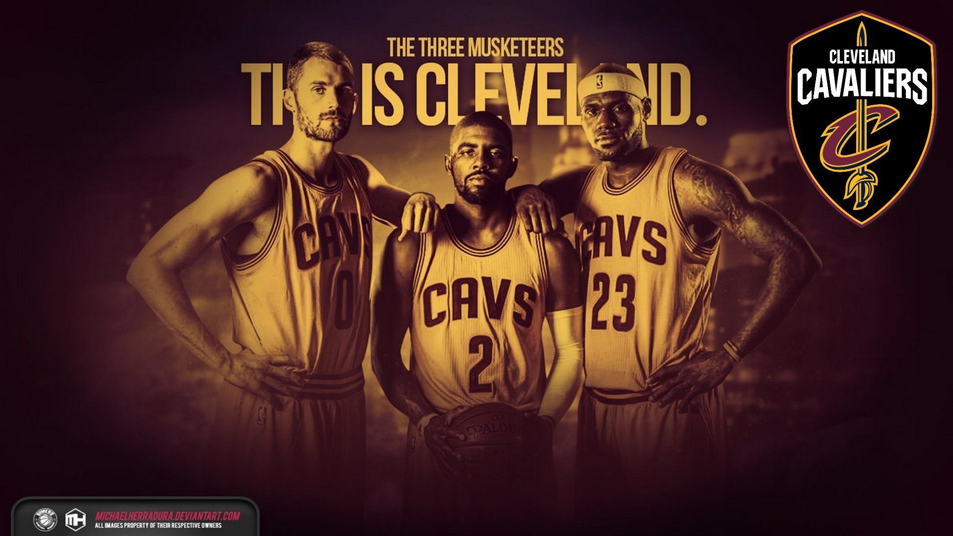 Big 3 Cleveland Cavaliers Wallpaper HD. Cavaliers wallpaper, Cavs