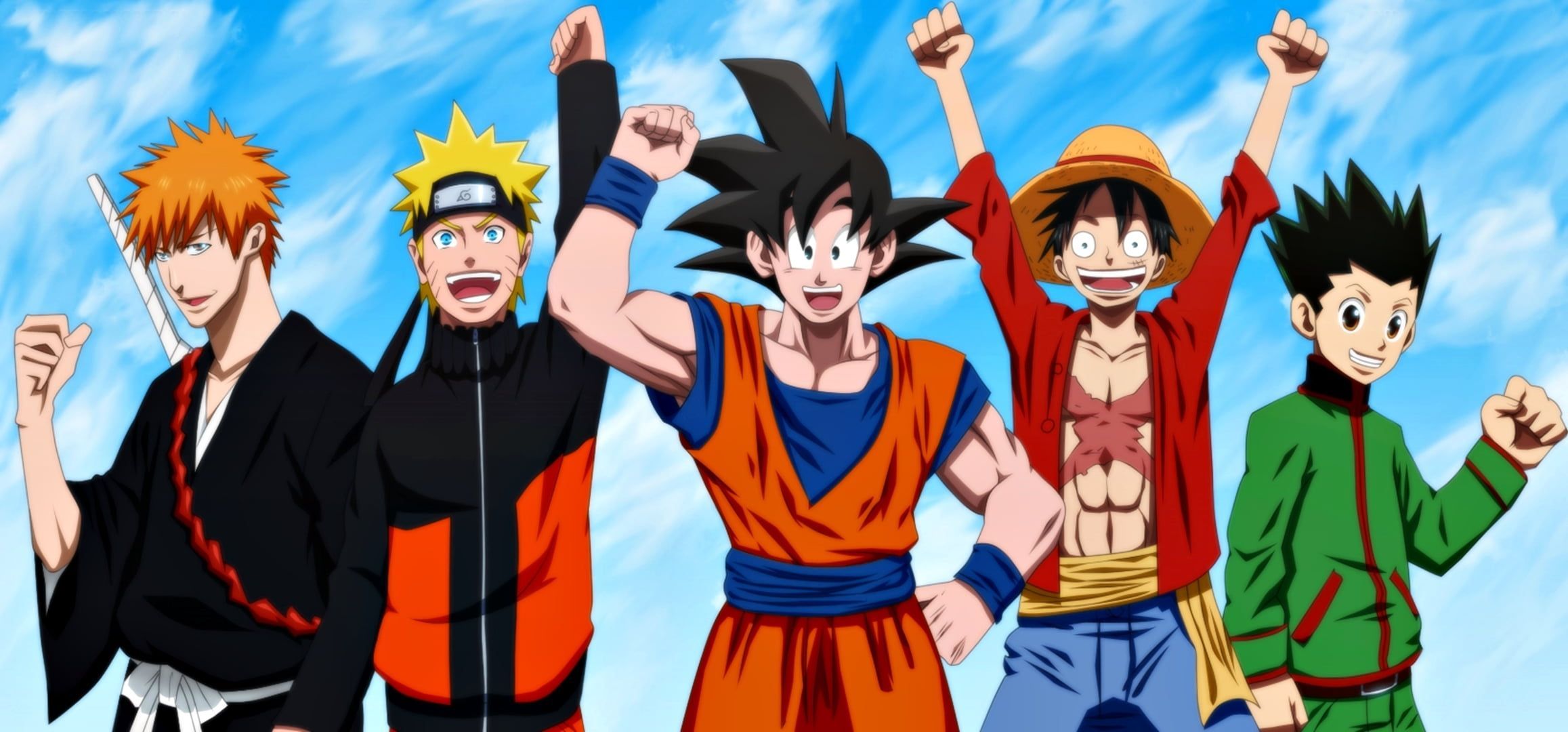 Kurosaki Ichigo, Naruto Uzumaki, Son Goku, Monkey D. Luffy