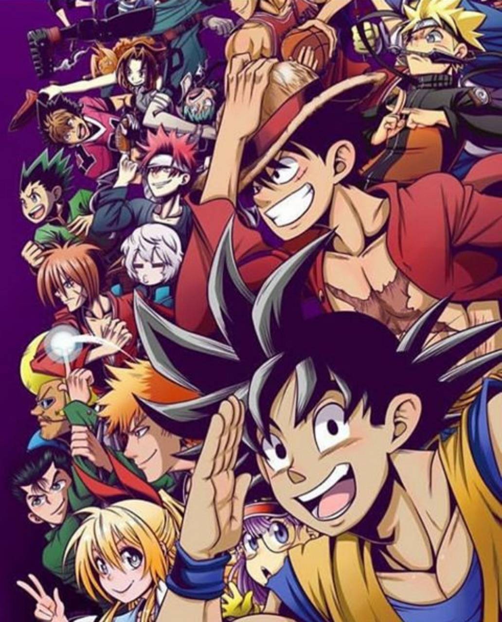 Dragonball One Piece Naruto Wallpaper