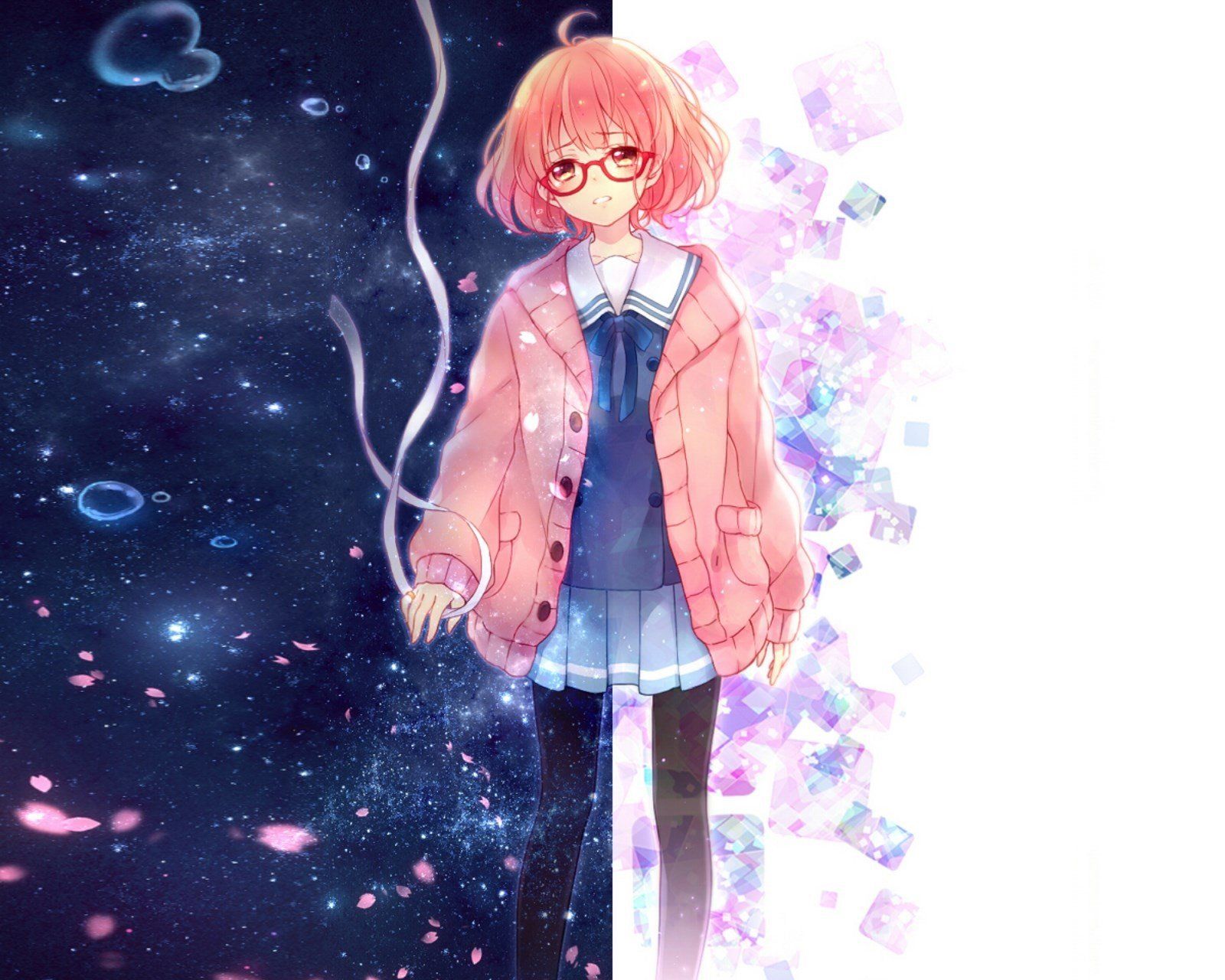 Wallpaper Kyoukai no Kanata, Mirai Kuriyama, Beyond for mobile and