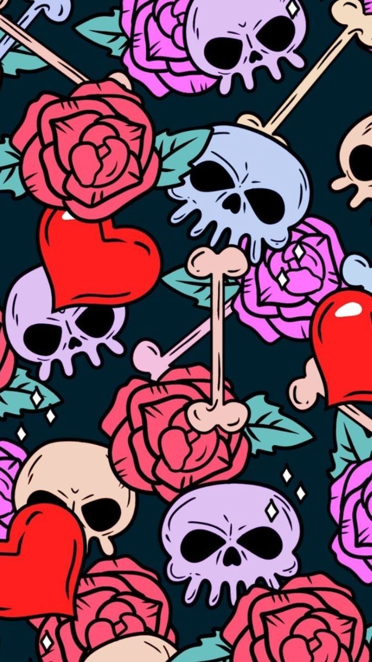 Art. Skull wallpaper, Goth