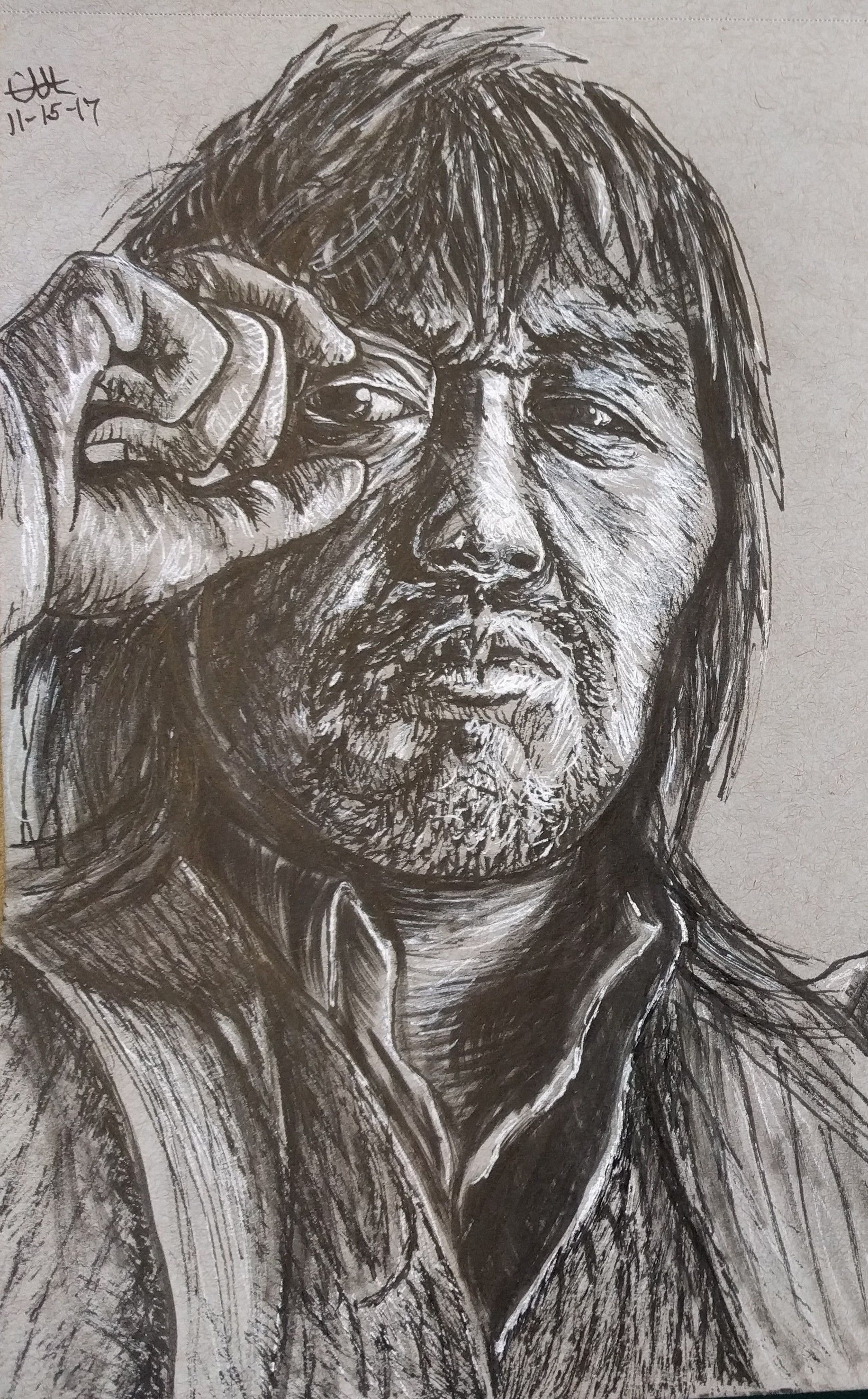 Pen Drawing I did of Tetsuya Naito