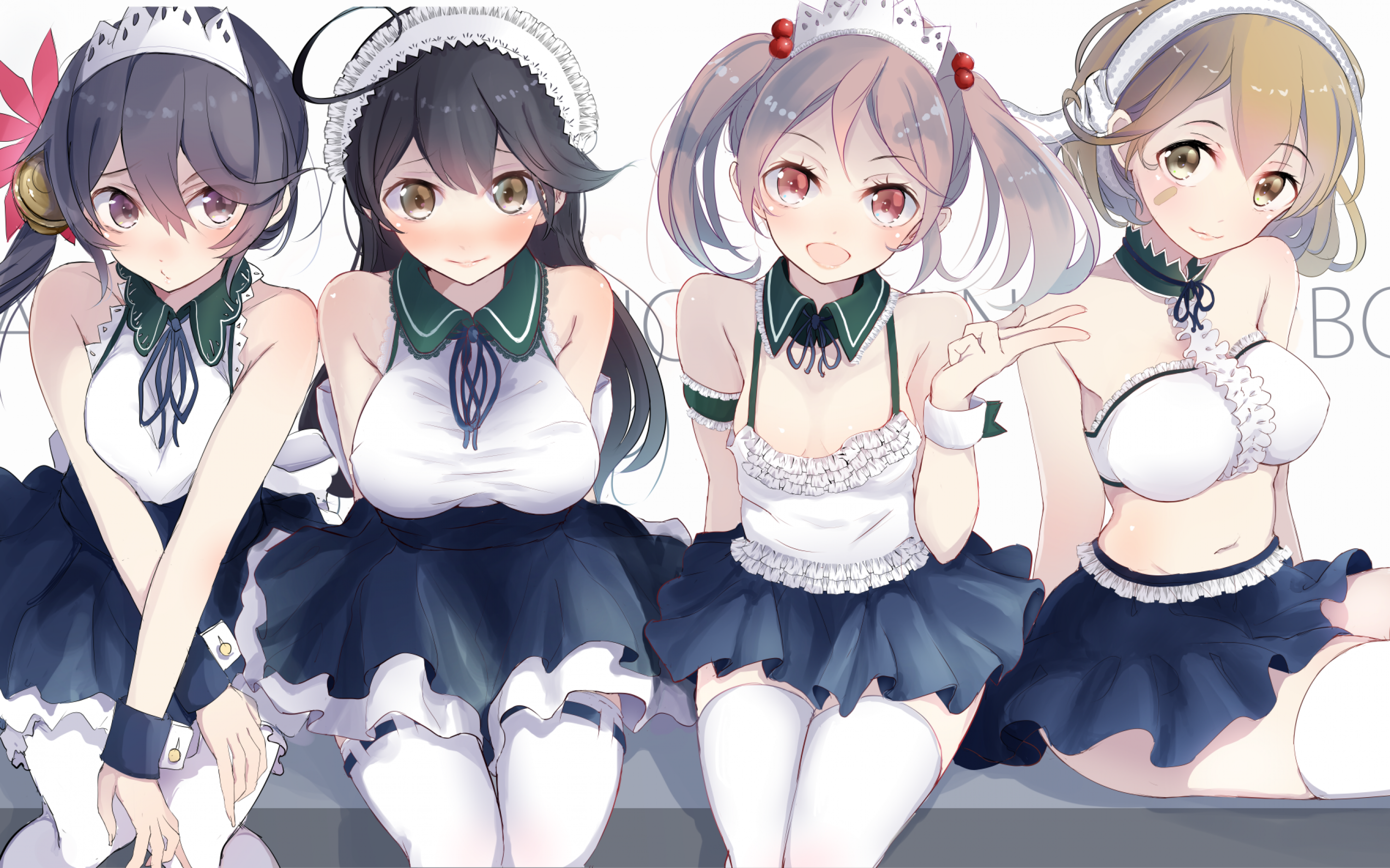Download 2880x1800 Anime Girls, Group, Skirt Wallpaper