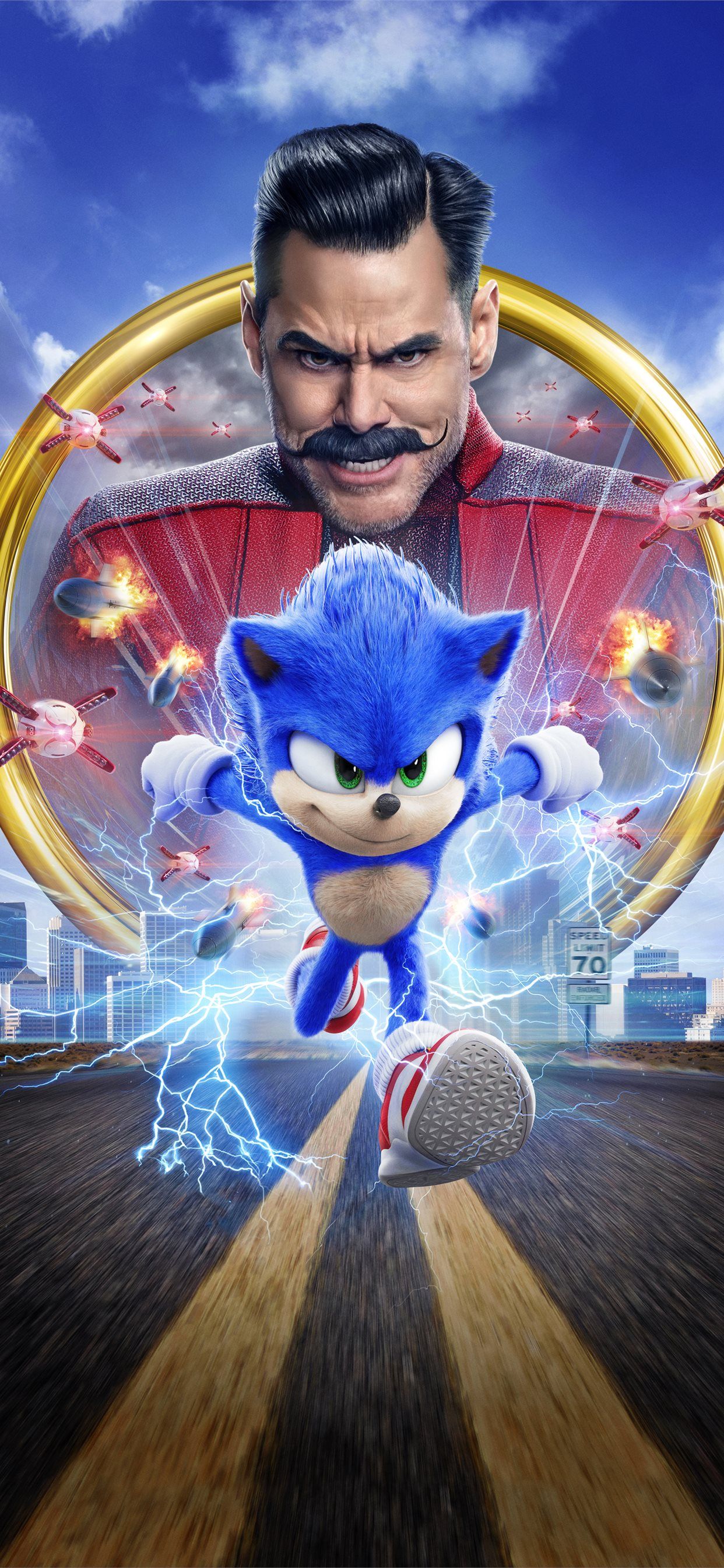 sonic the hedgehog movie 8k iPhone X Wallpapers Free Download