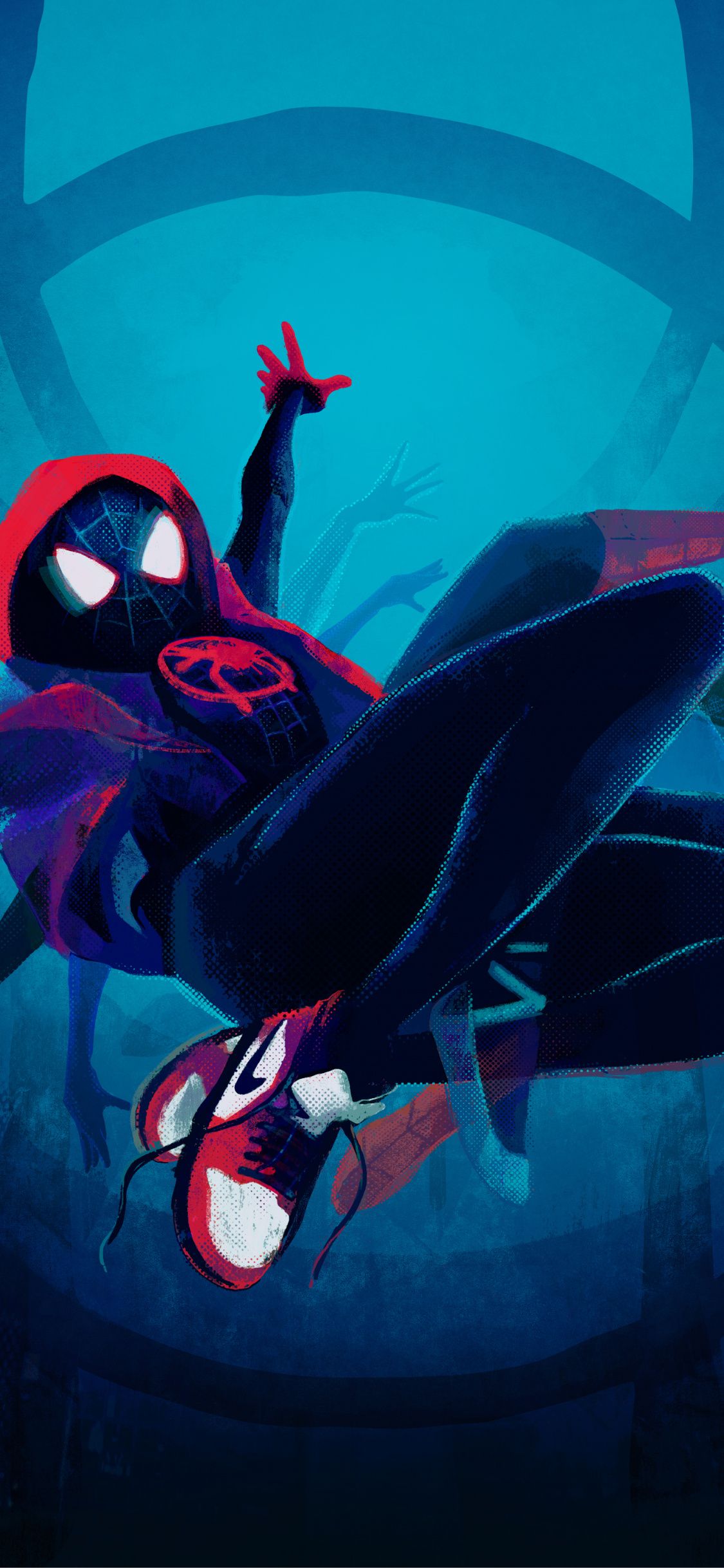 Spider Man: Into The Spider Verse, Artwork, Black Wallpaper