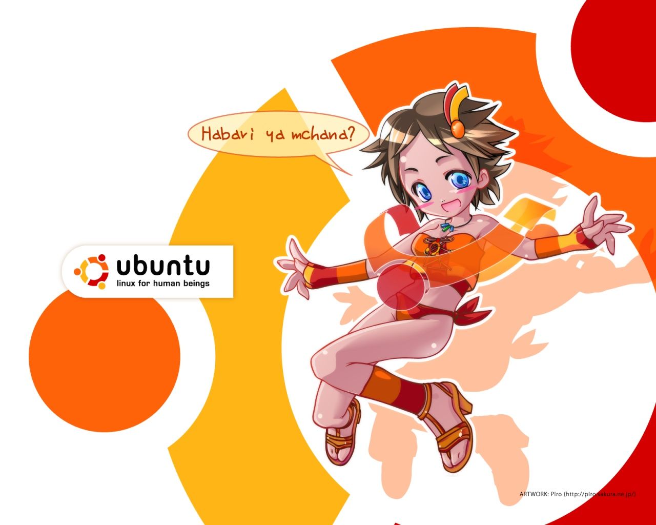 Ubuntu Linux Anime Wallpaper. Desktop picture