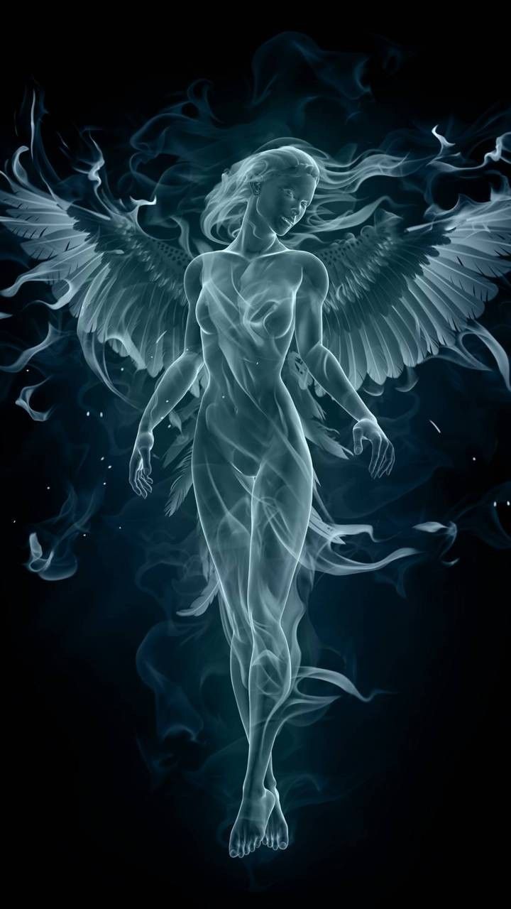 Smoke Angel - #angel #smoke - #wallpaper k #free #iphone #mobile #games. Beautiful fantasy art, Fantasy art women, Angel art