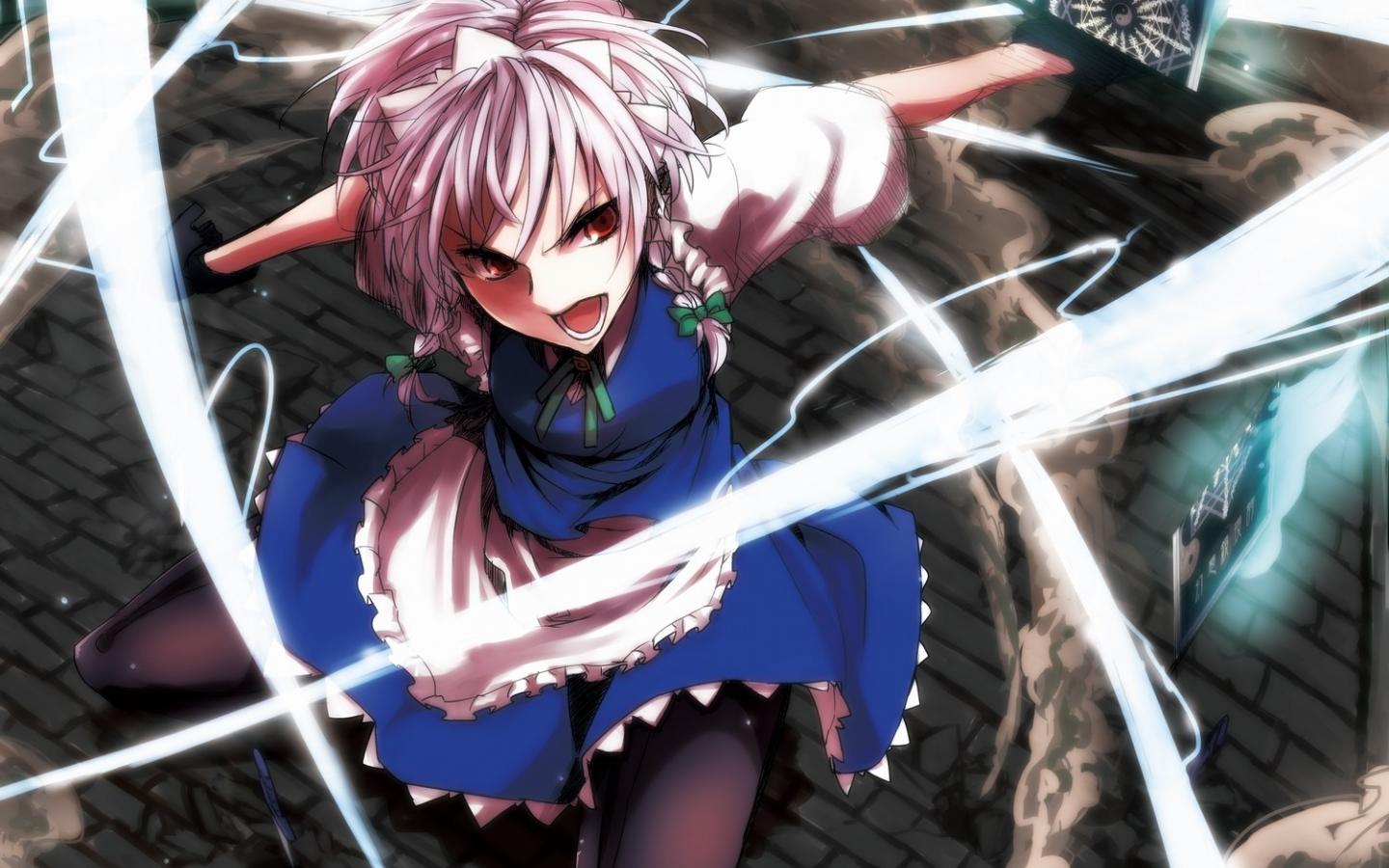 Free download action angry anime girls aprons HD Wallpaper Anime