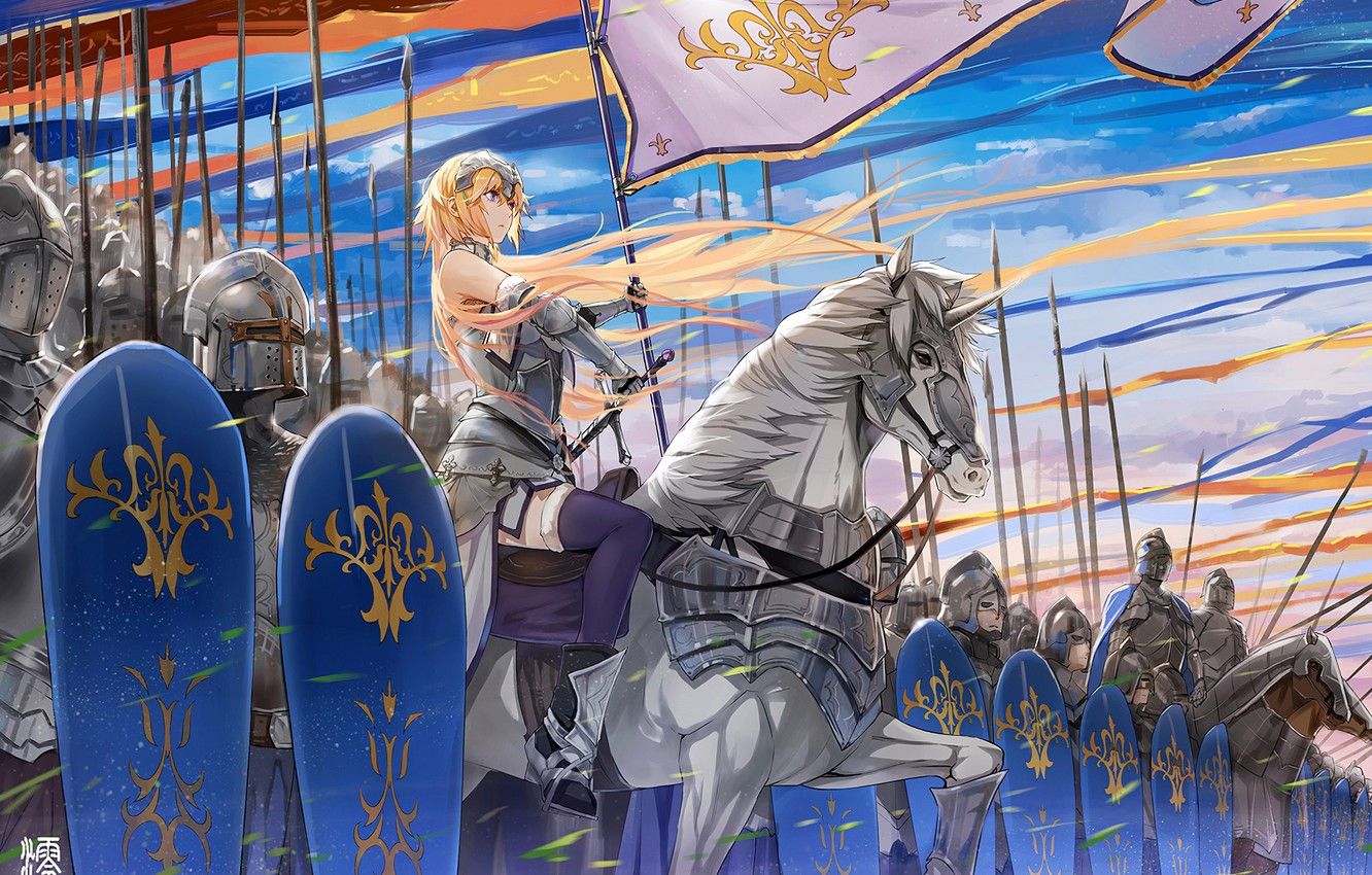 Wallpaper soldiers, armor, anime, army, flags, artwork, warriors