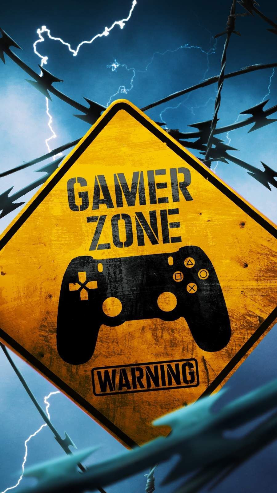 Gamer Zone Warning iPhone Wallpaper. Game wallpaper