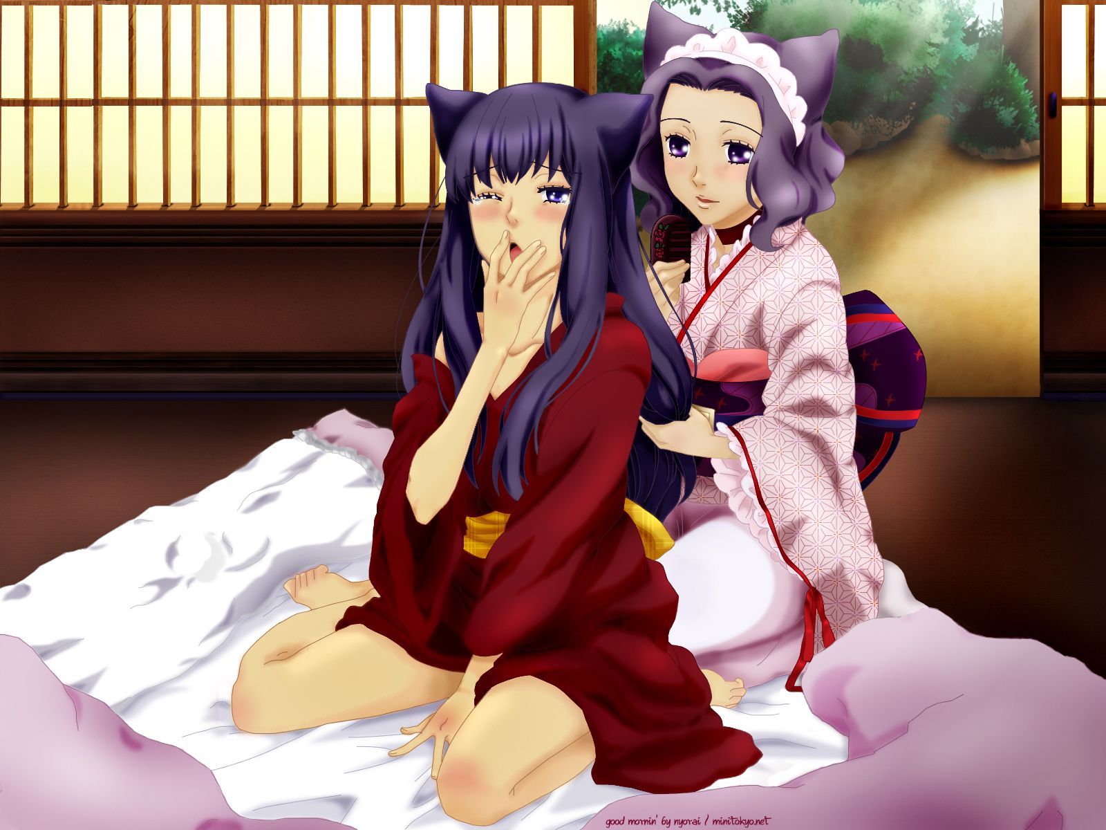 Otome Youkai Zakuro Wallpaper: Good Mornin'