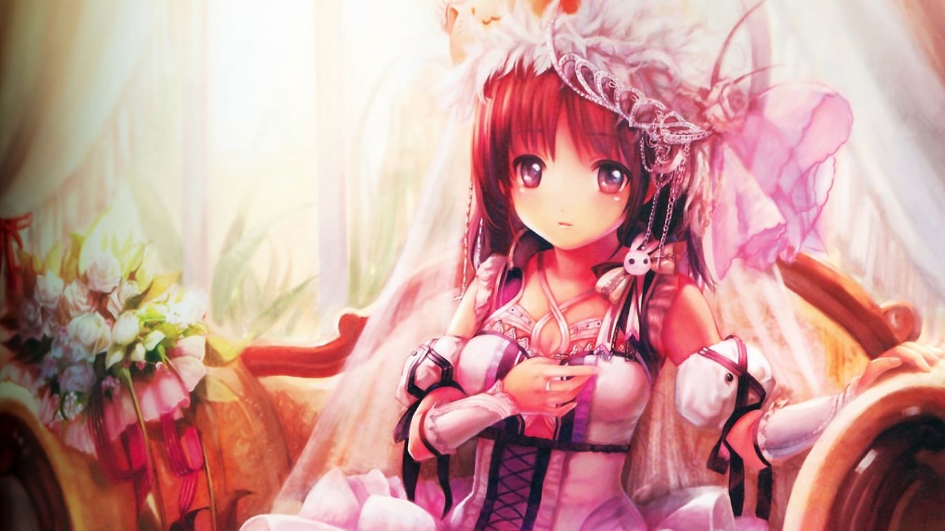 Free download Cute Red hair Anime Girl Wallpaper HD Wallpaper