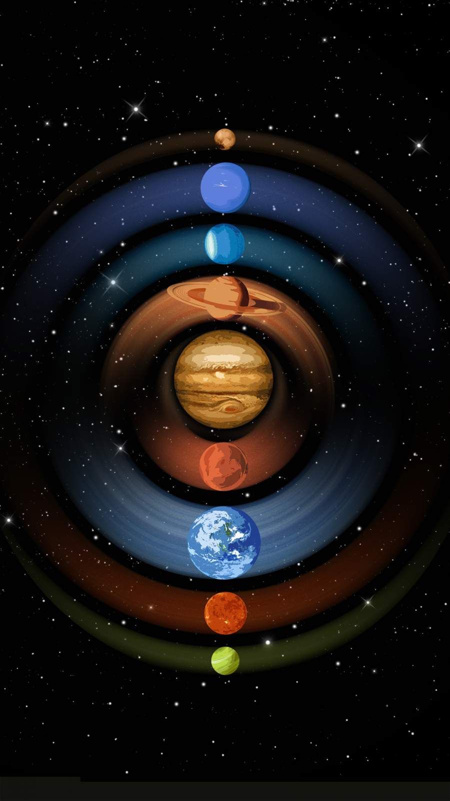 Our Solar System iPhone Wallpaper. Space iphone wallpaper